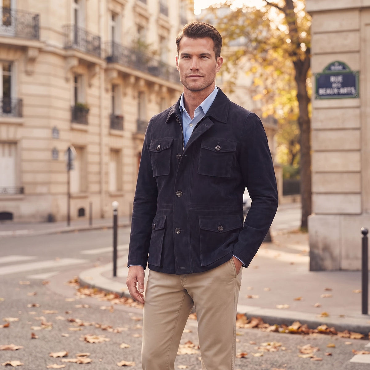 Safari Field Goat Suede Jacket-4