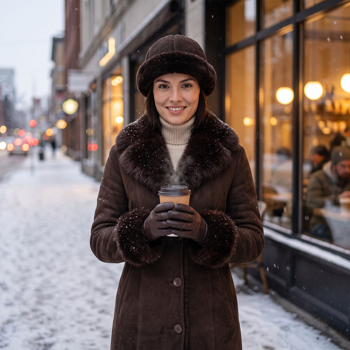 Aspen Shearling Round Hat-12