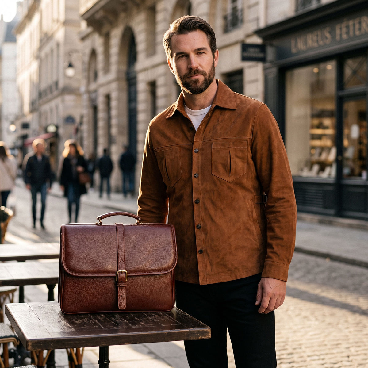 Beckett Briefcase with laptop computer case-9