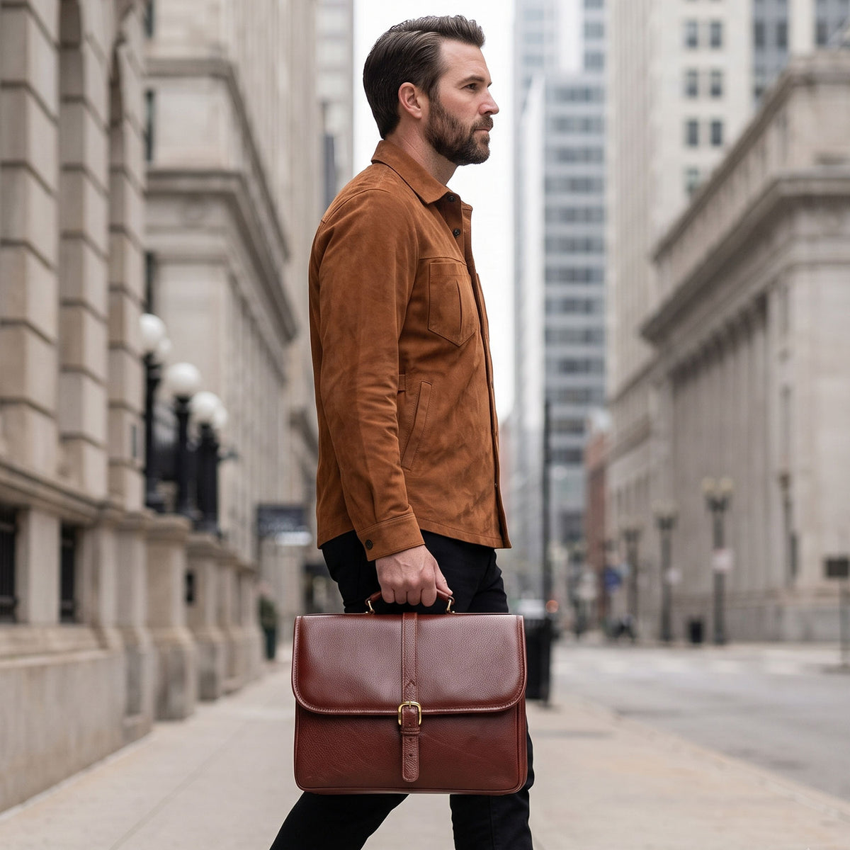 Beckett Briefcase with laptop computer case-10