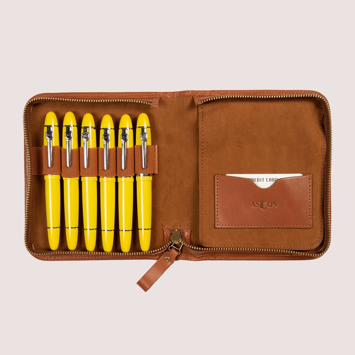 Zippered Pen Case for Six Pens with Note Pad-12