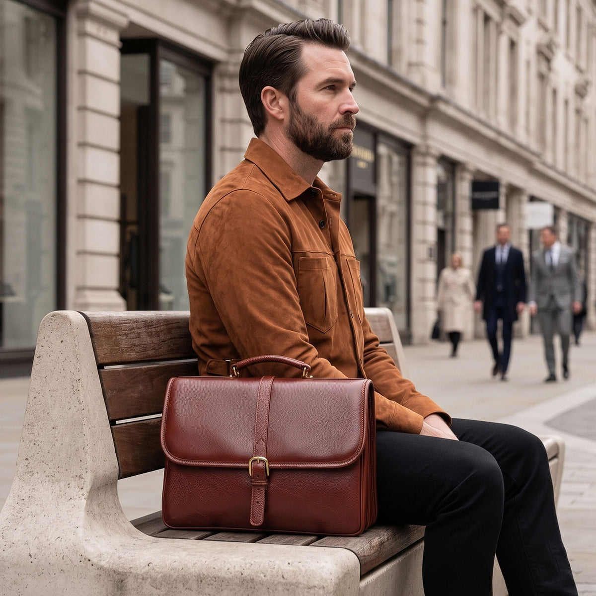 Beckett Briefcase with laptop computer case-11