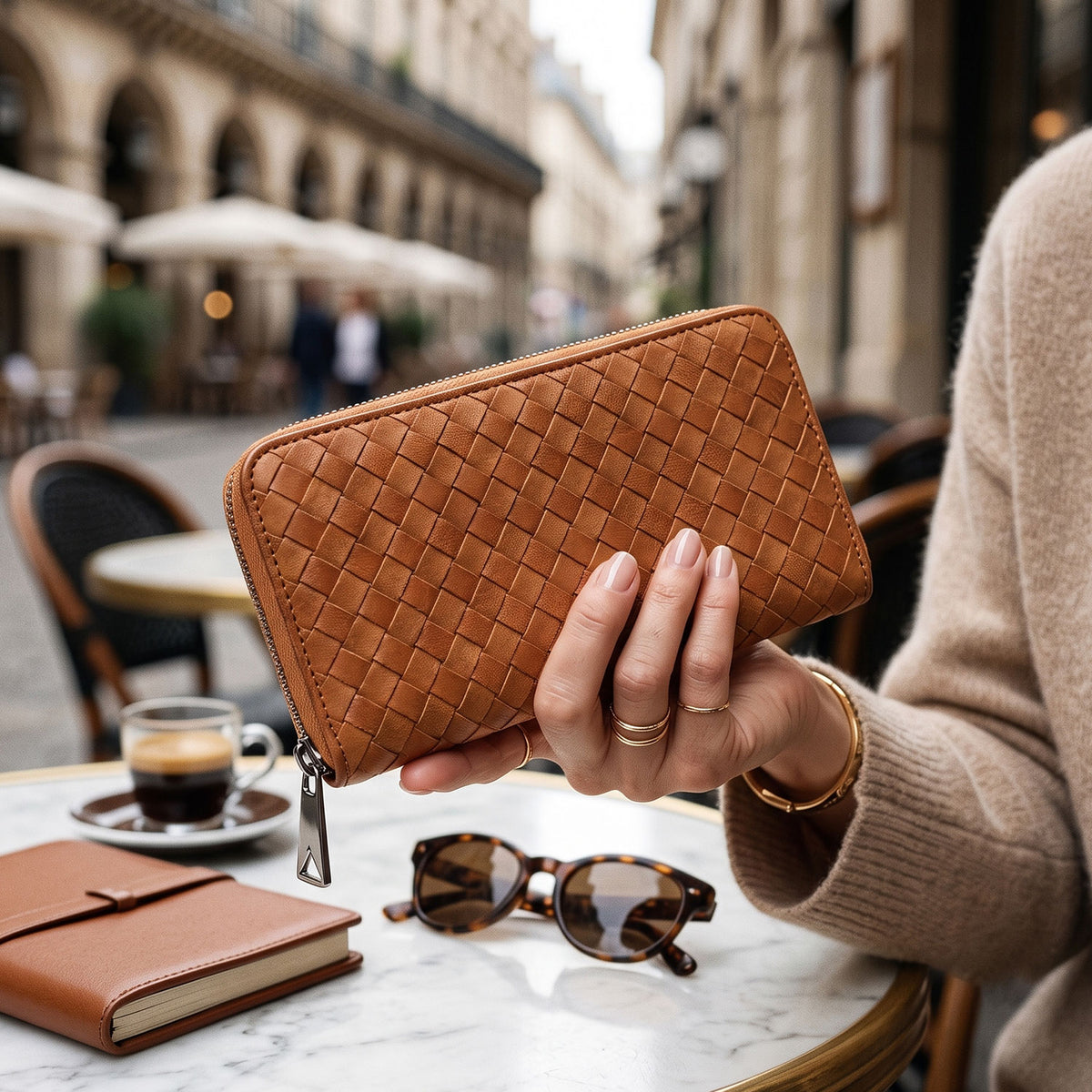 Nikki Woven Leather Wallet-14