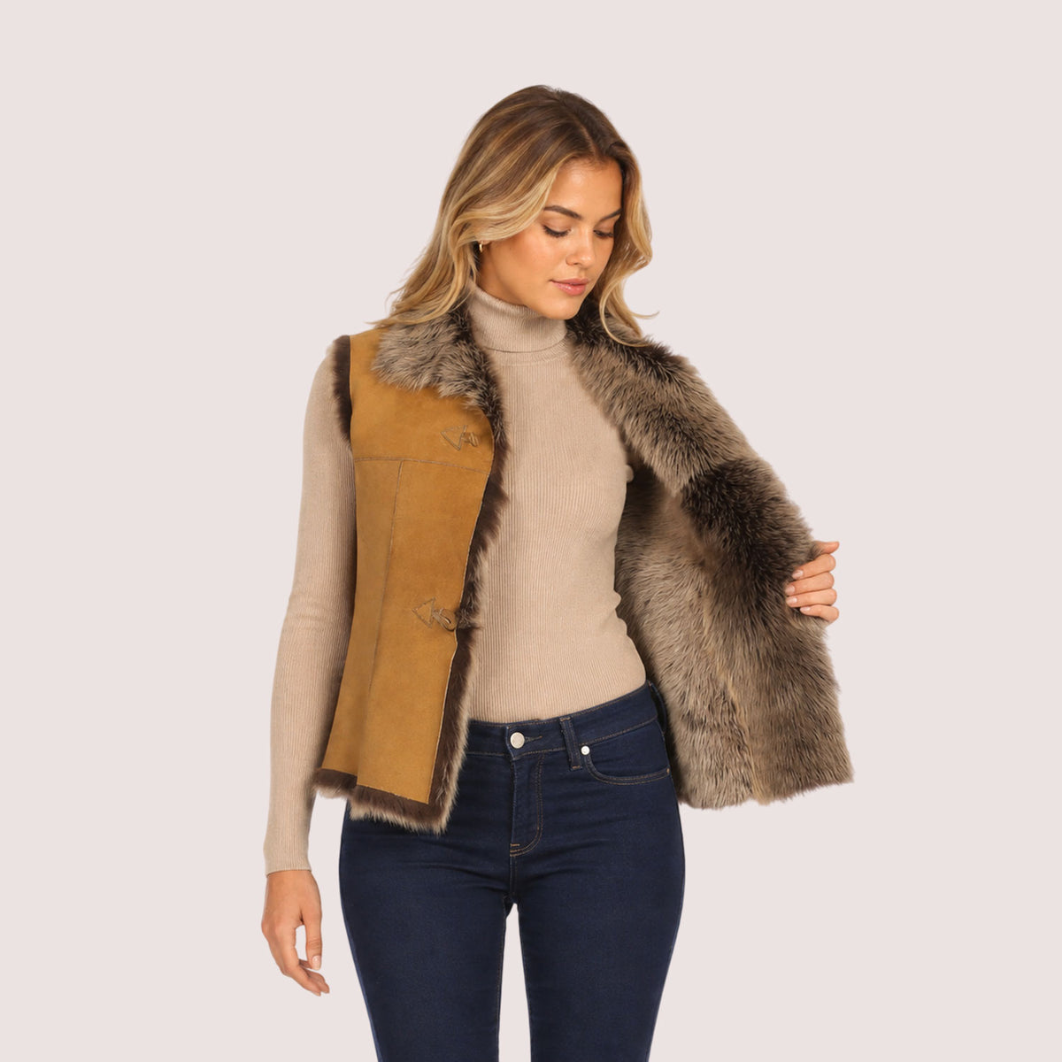 Georgia Toscana Shearling Vest-3