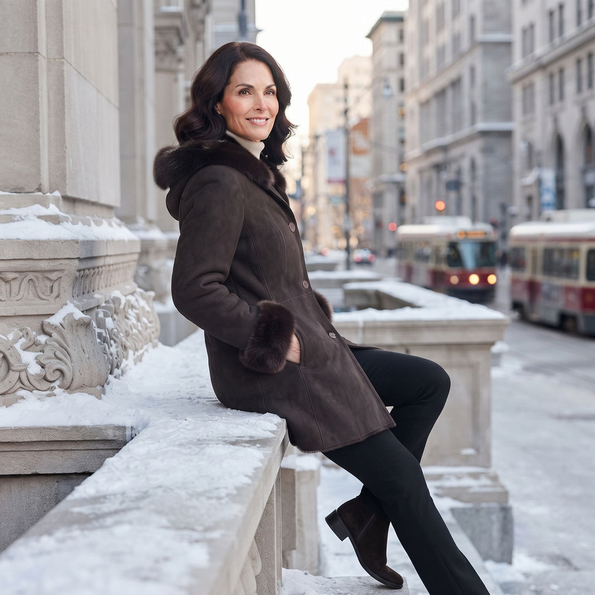 Delphine Shearling Coat-4