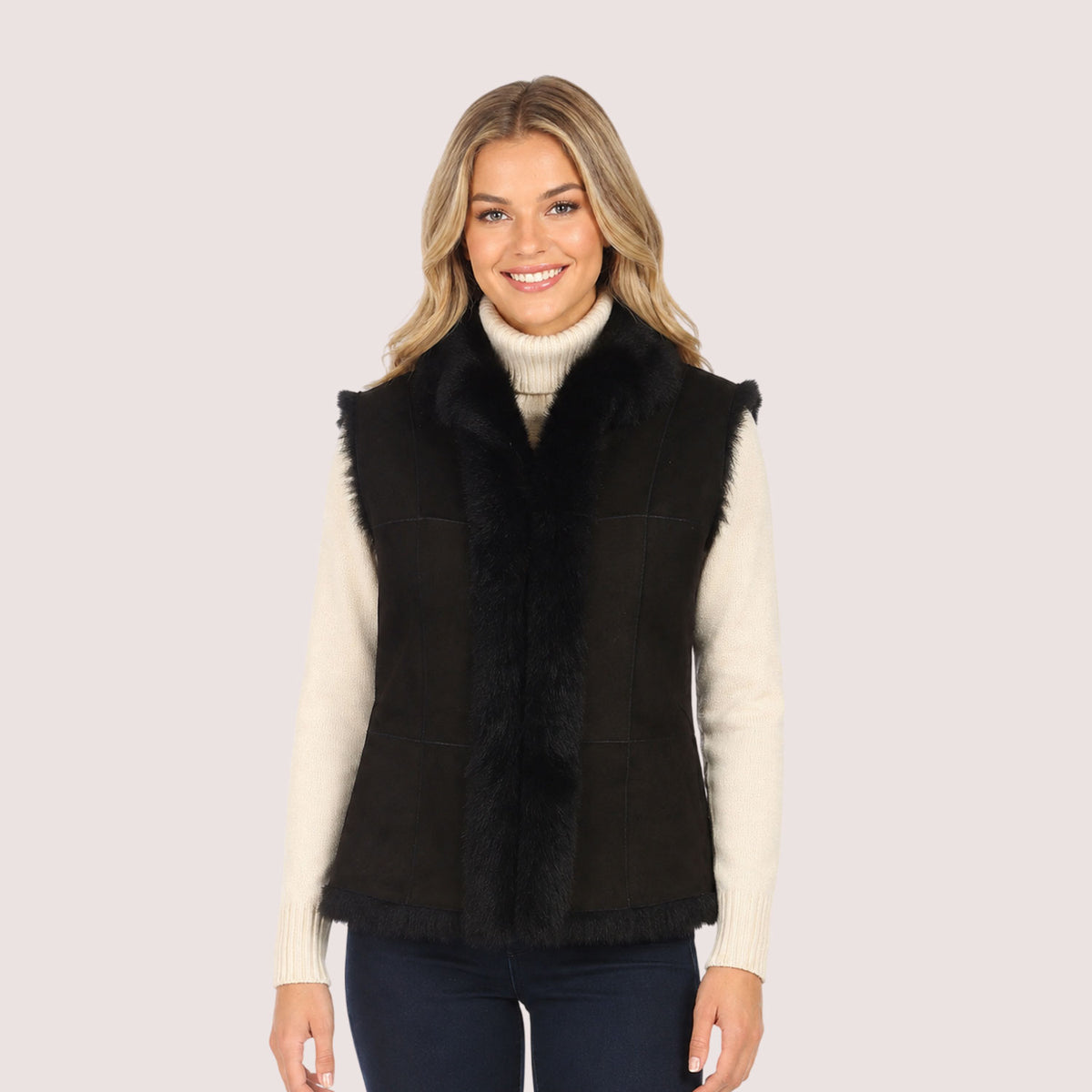 Gardenia Toscana Shearling Vest