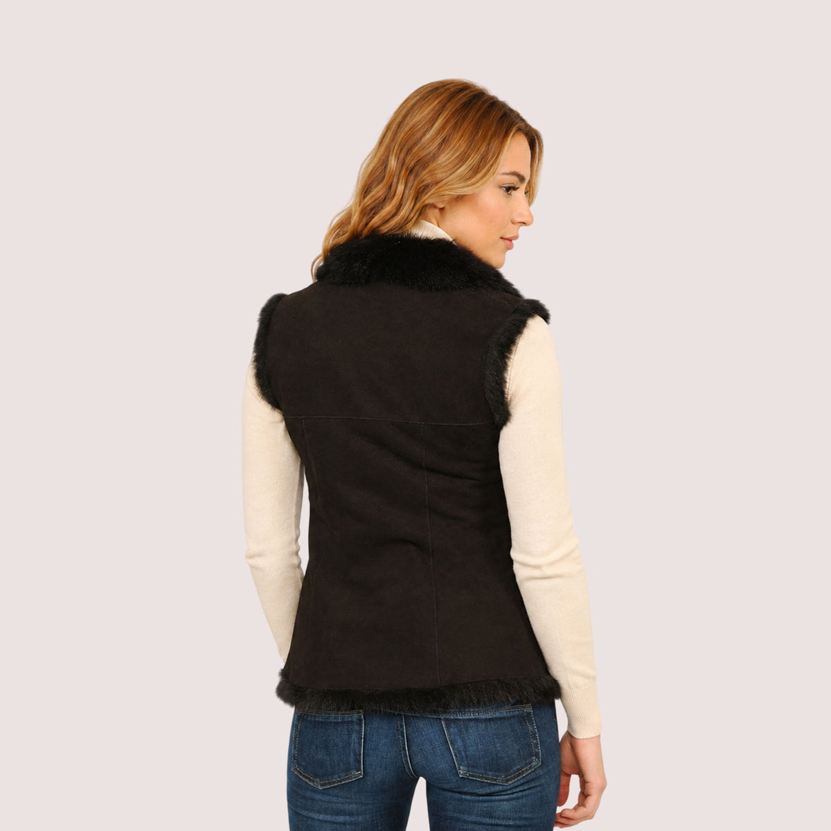Olivia Shearling Vest-3