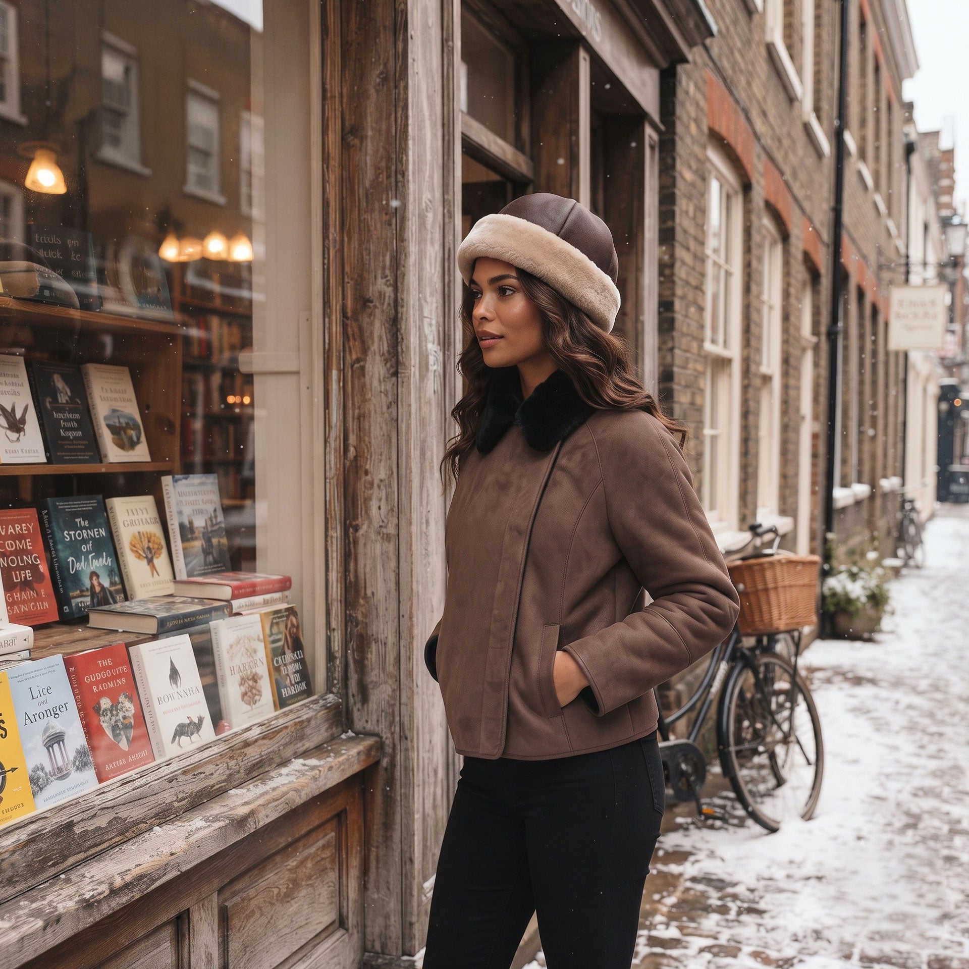 Aspen Shearling Round Hat-2