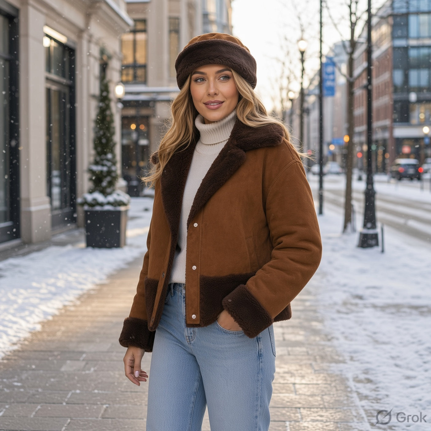 Northice Sheepskin Rounded Hat