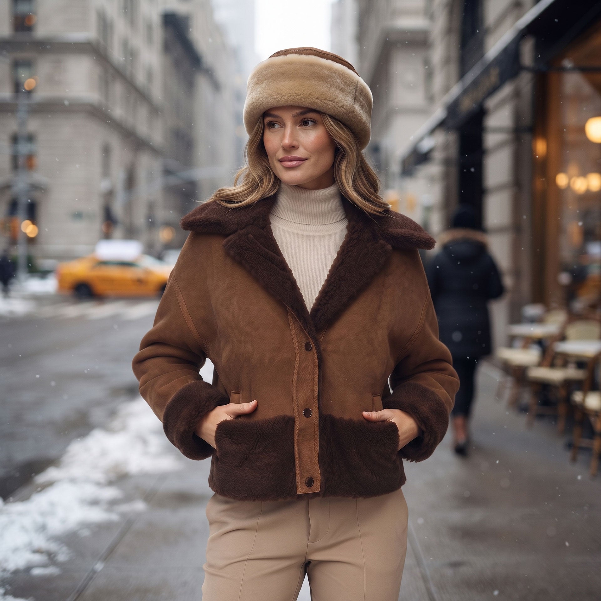 Syracuse Shearling Pill Box Hat-2