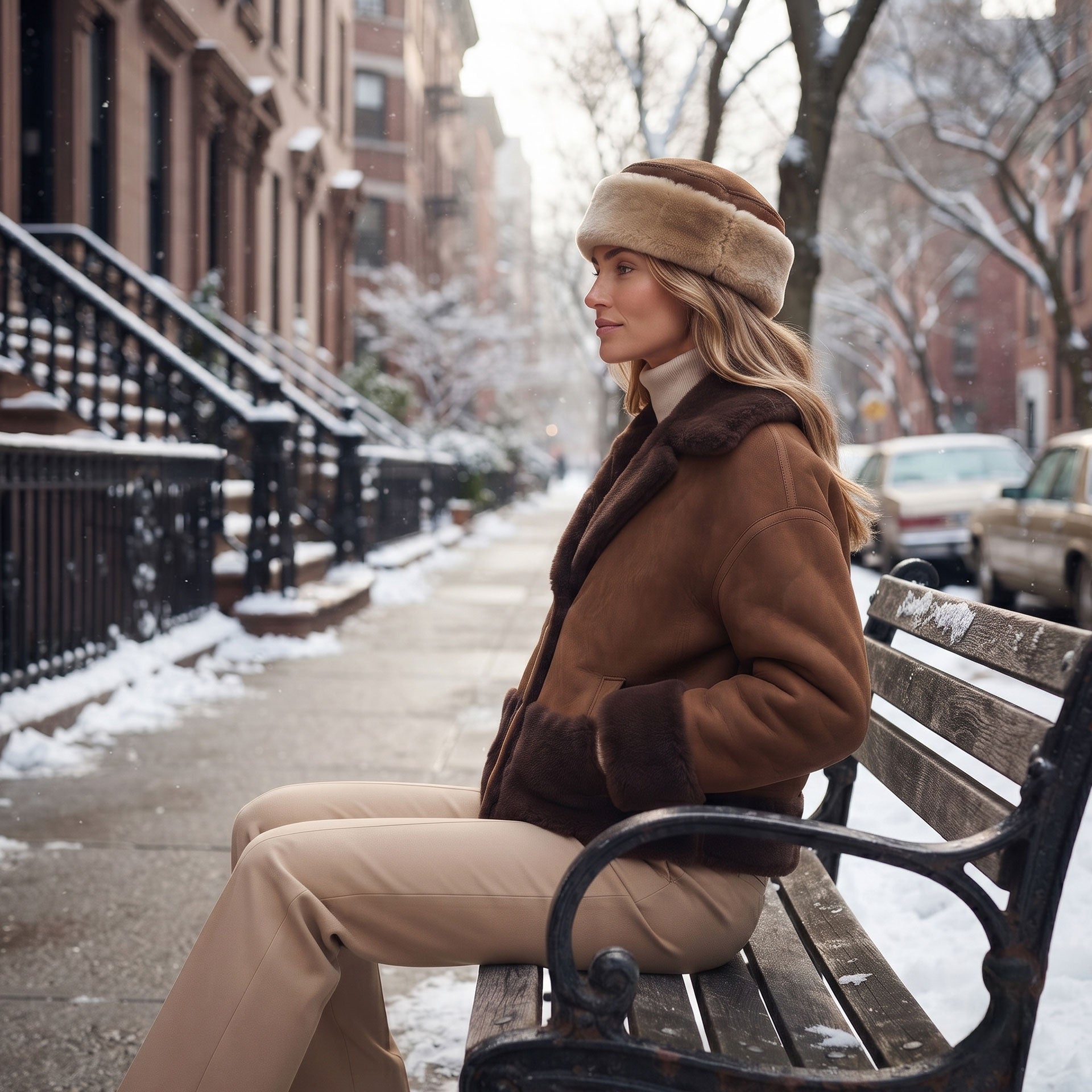 Syracuse Shearling Pill Box Hat-3
