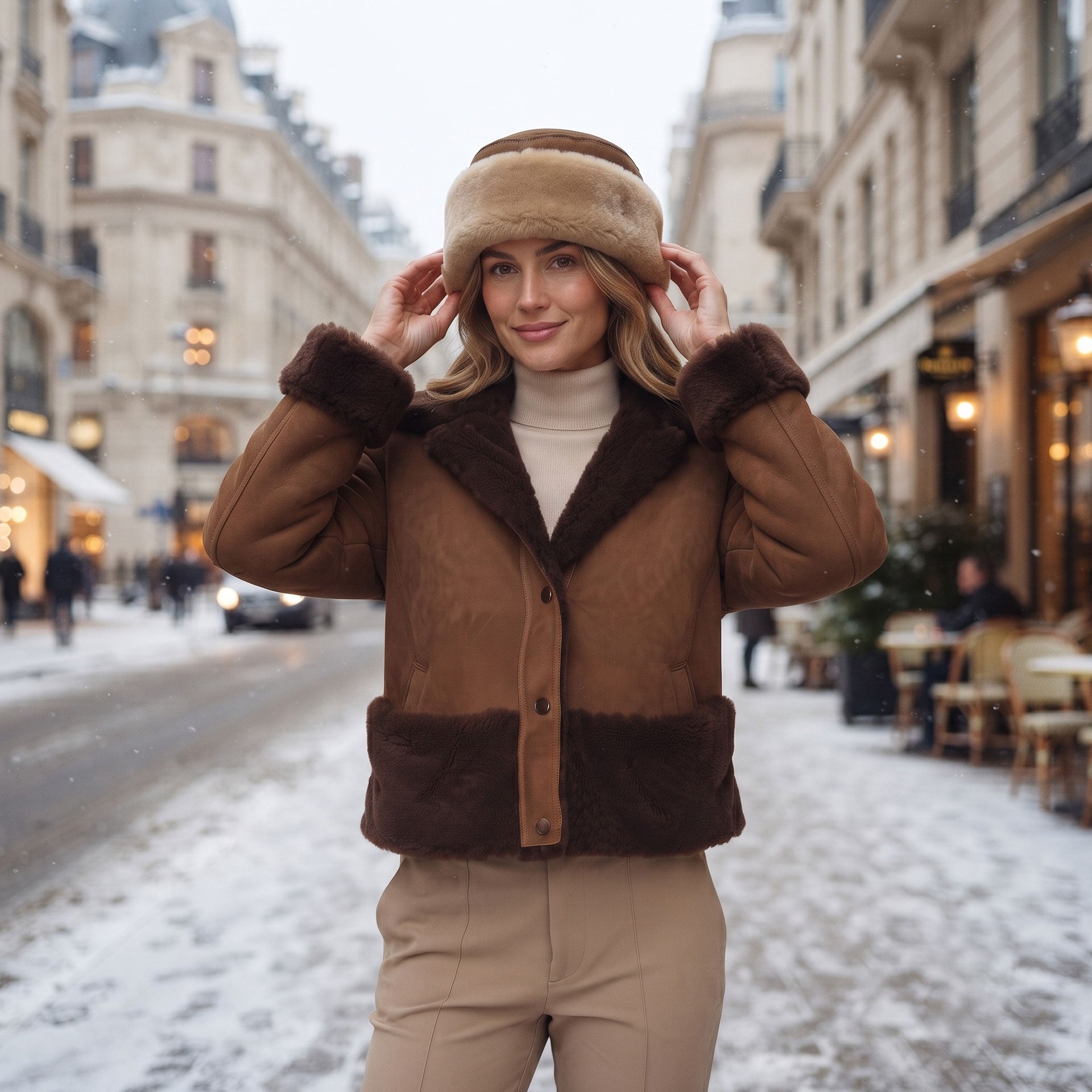 Syracuse Shearling Pill Box Hat-4
