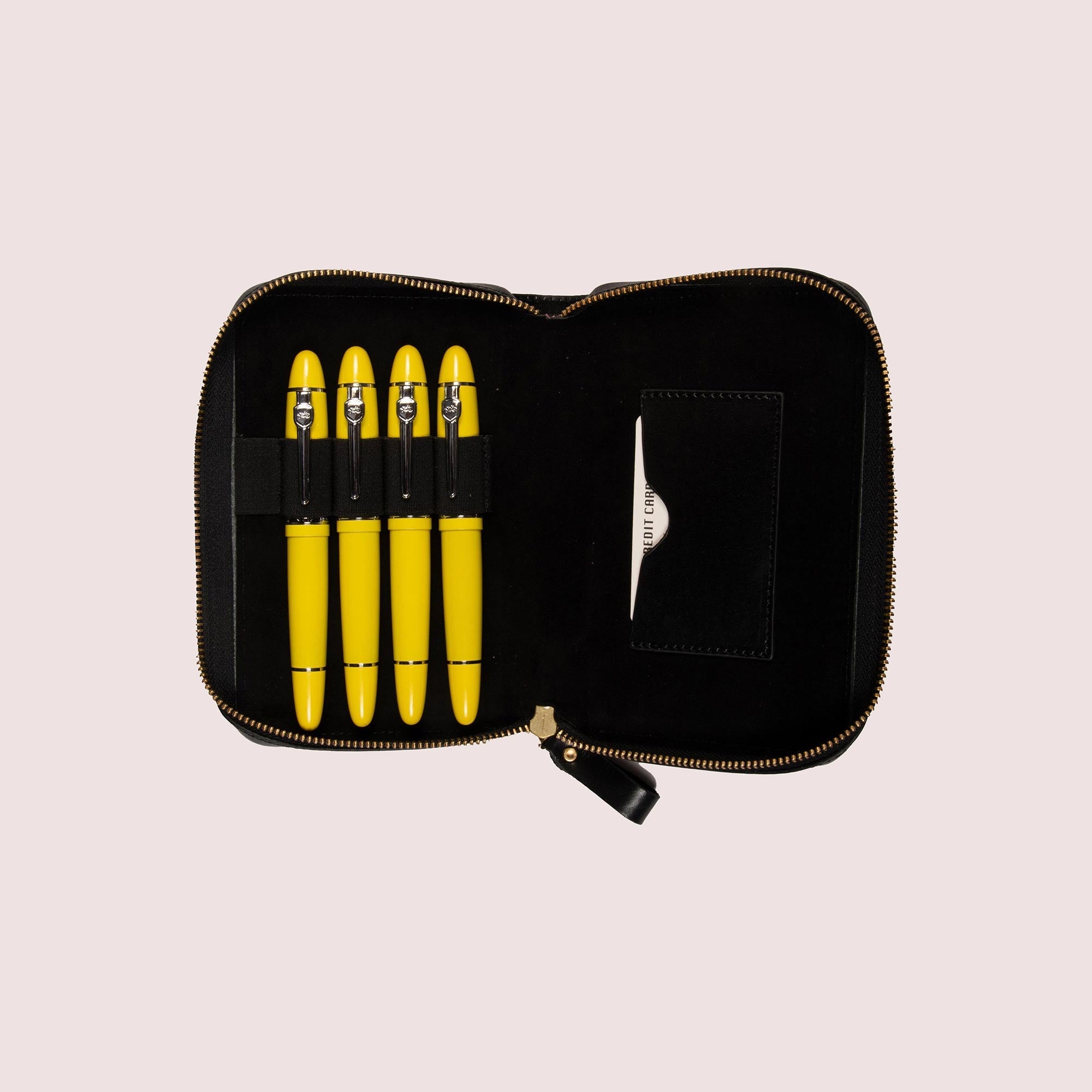 Zippered Pen Case for Four Pens