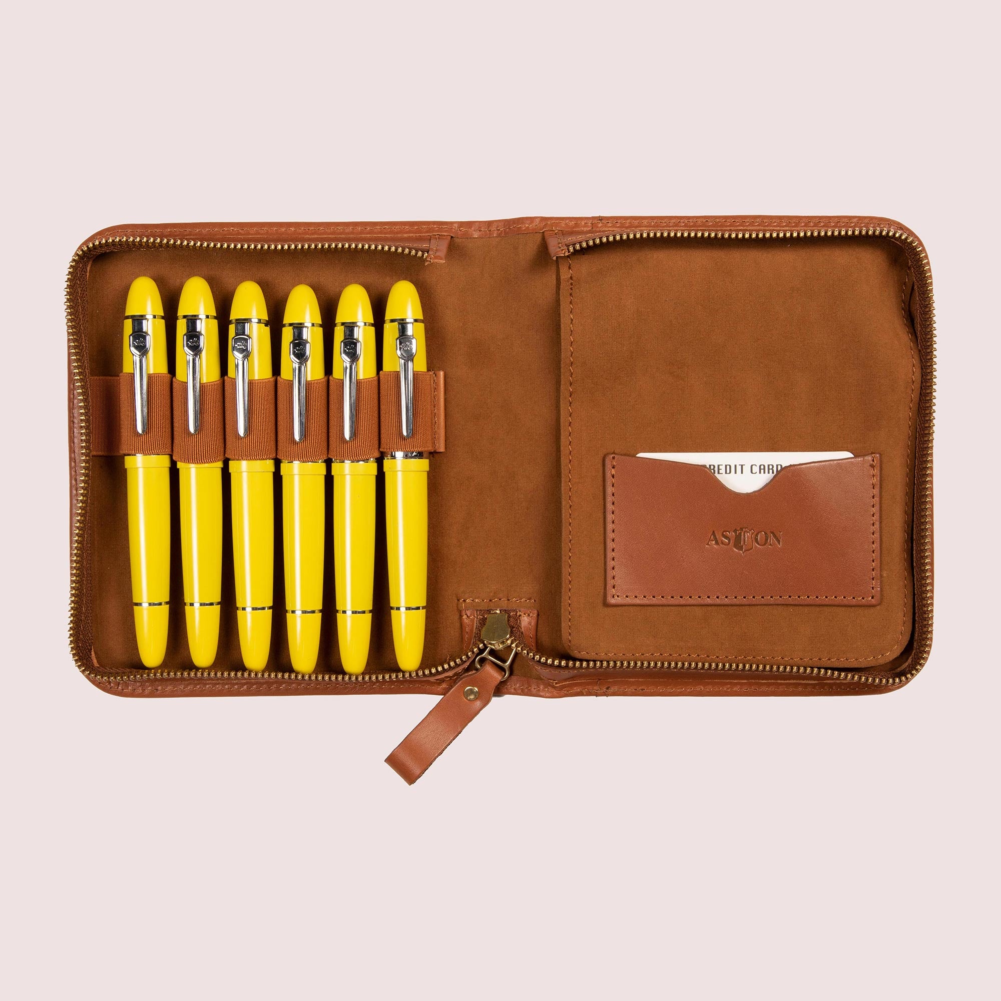 Zippered Pen Case for Six Pens with Note Pad-14