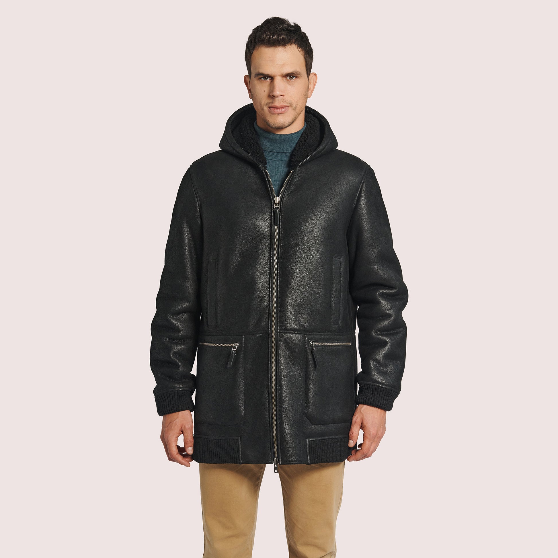 Linden Shearling Hooded Coat