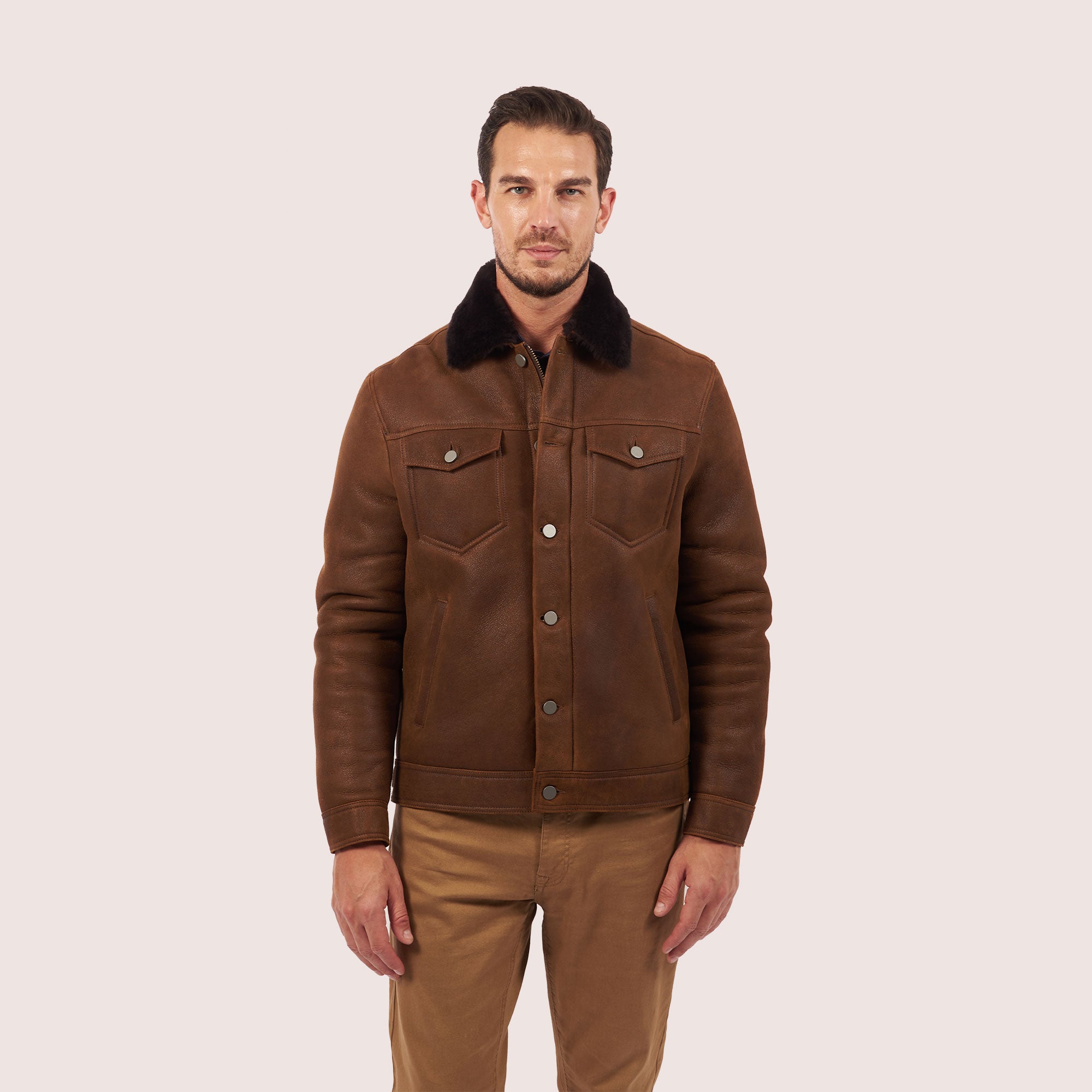 Beaufort trucker shearling jacket