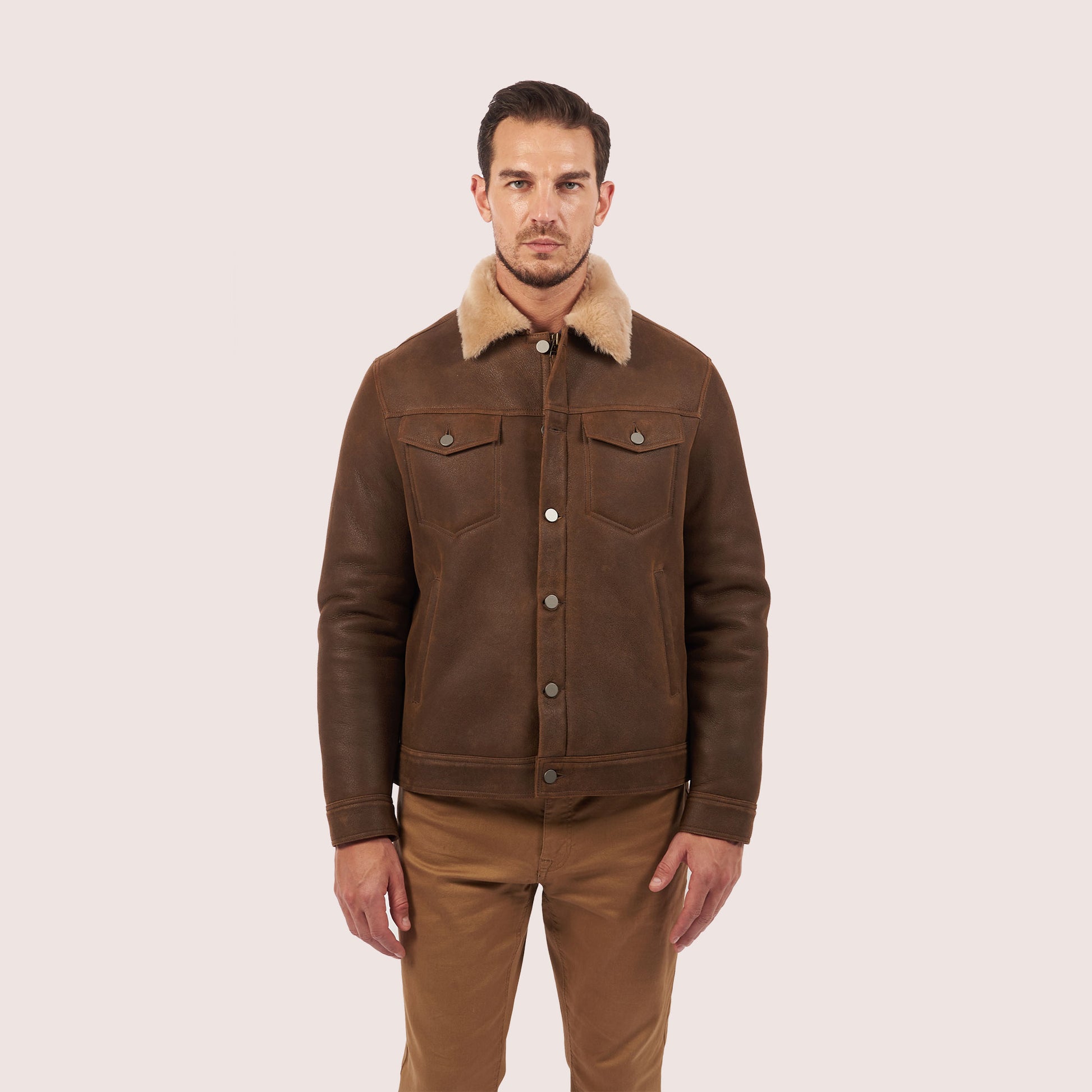 Beaufort trucker shearling jacket