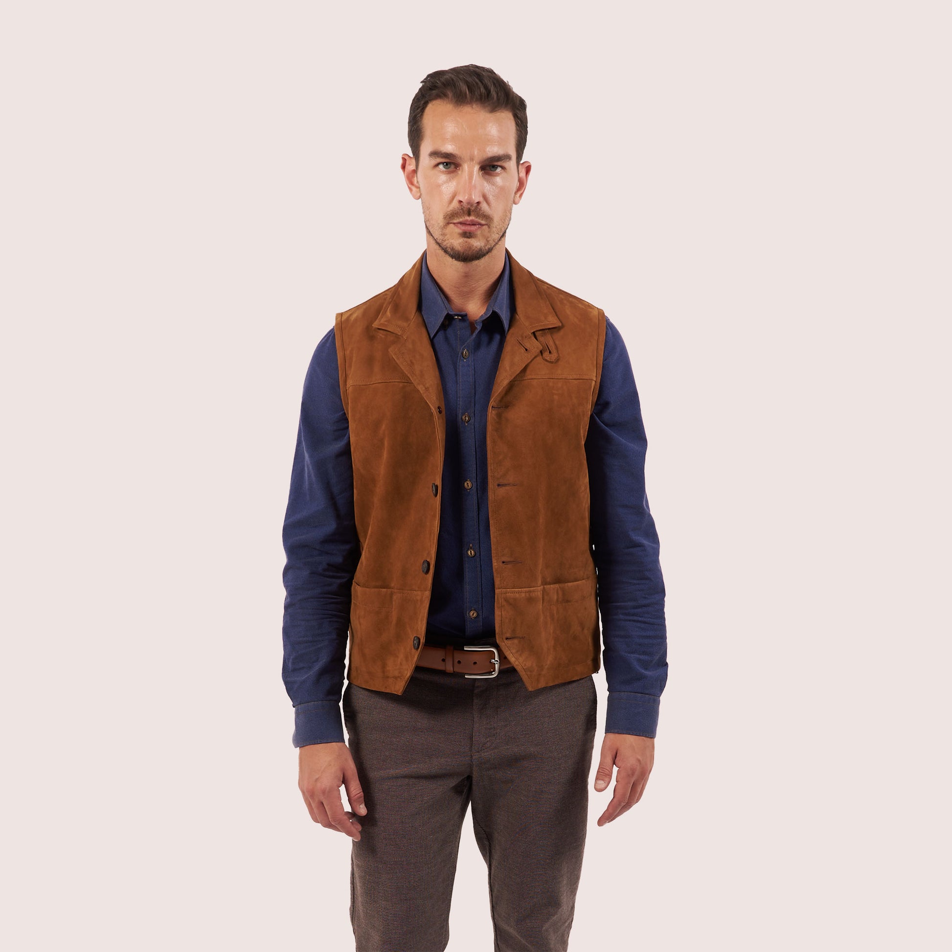 Brentwood goat suede vest