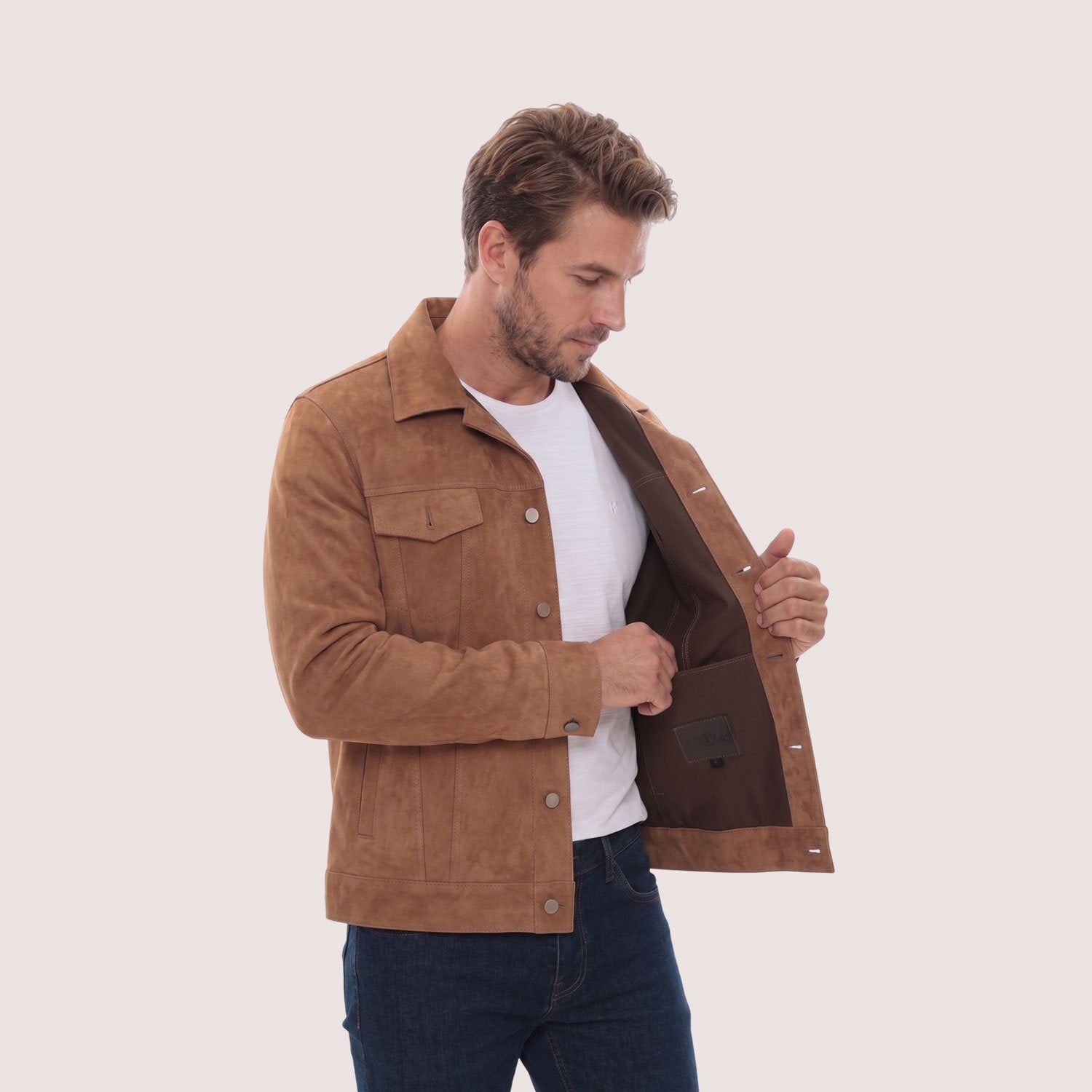 Olympia Goat Suede Jacket-3