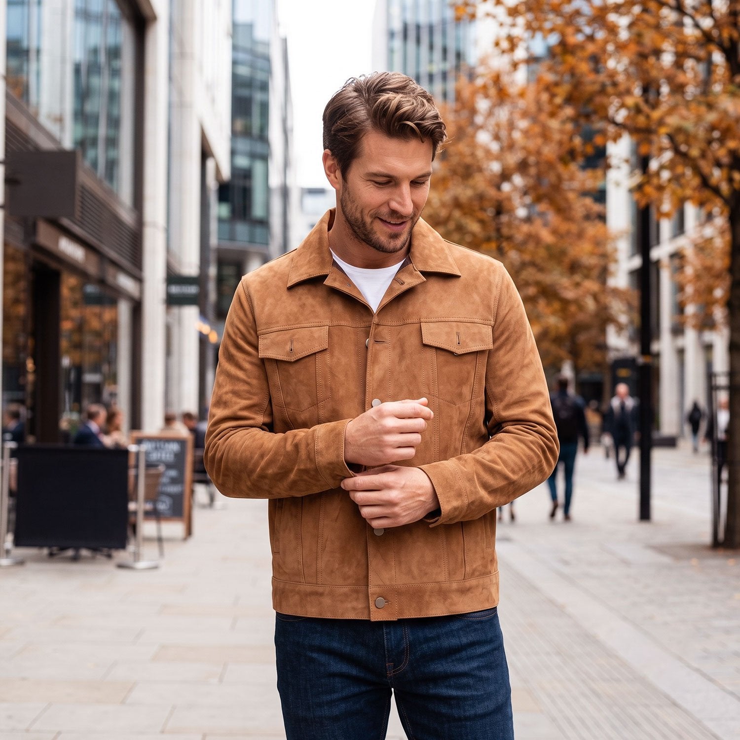 Olympia Goat Suede Jacket-5