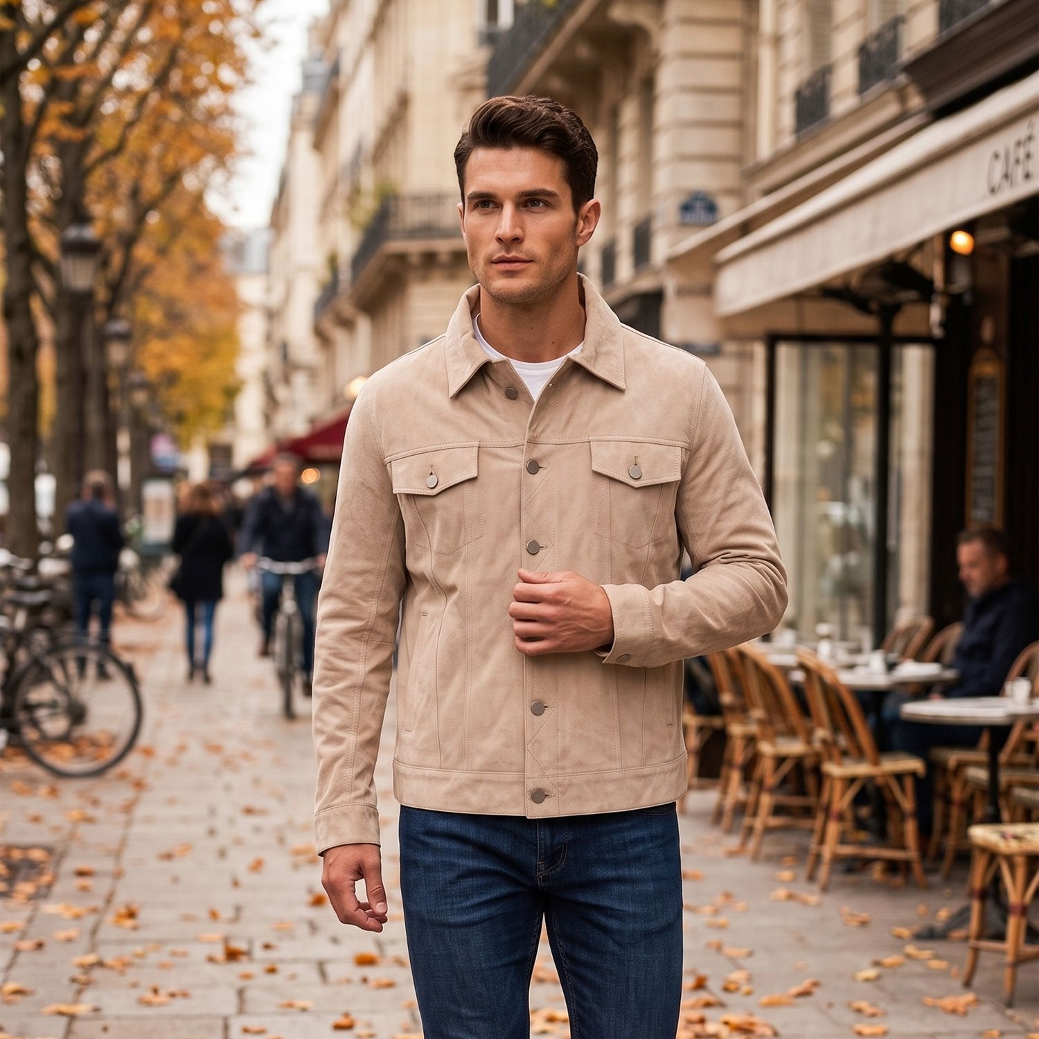 Olympia Goat Suede Jacket-9