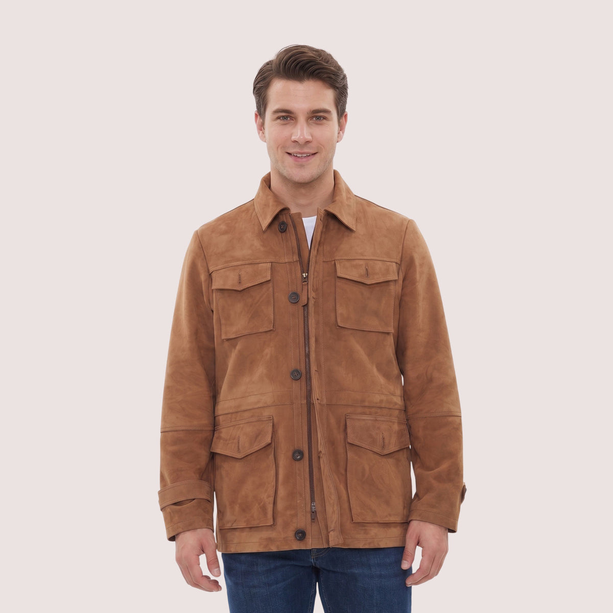Safari Field Goat Suede Jacket-11