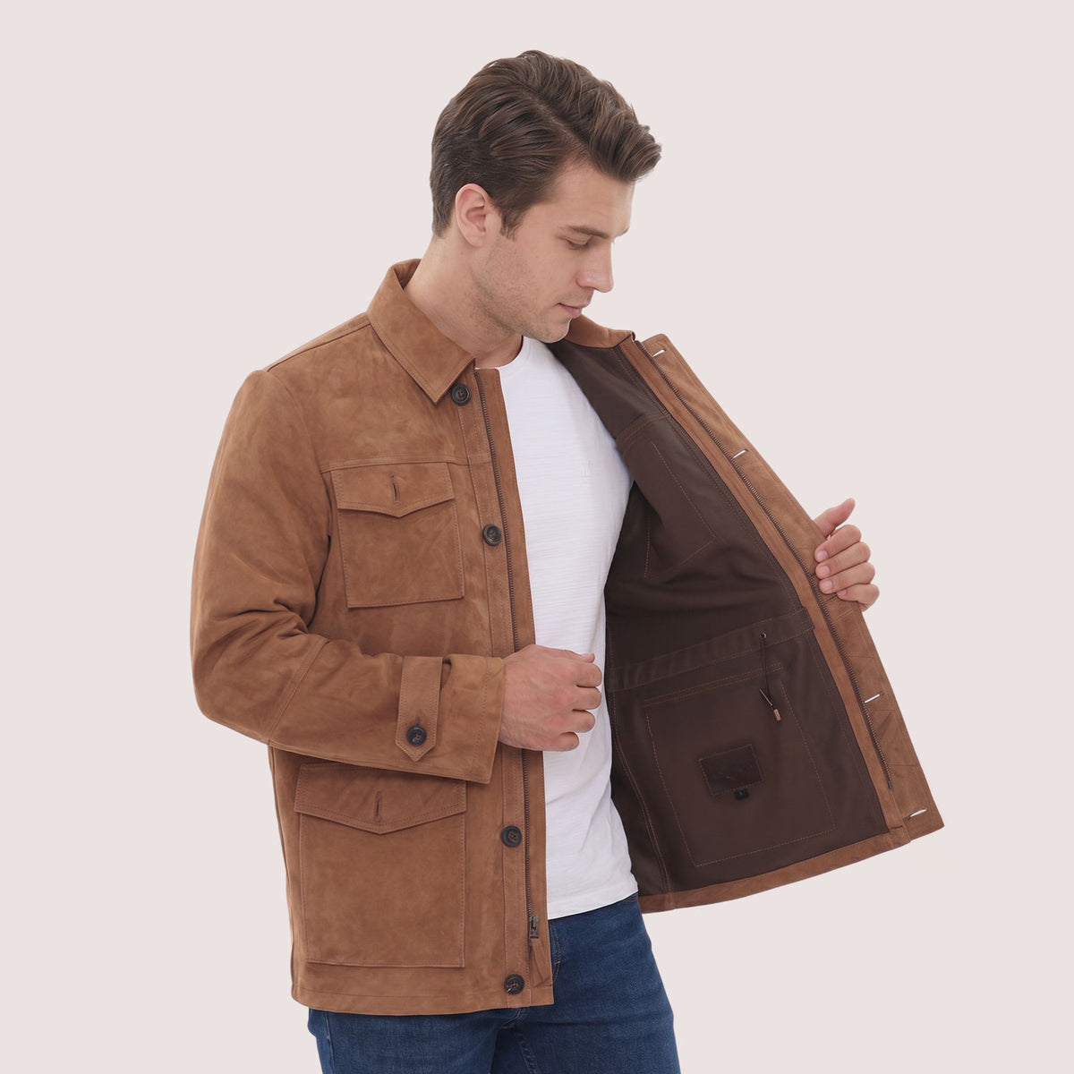 Safari Field Goat Suede Jacket-12