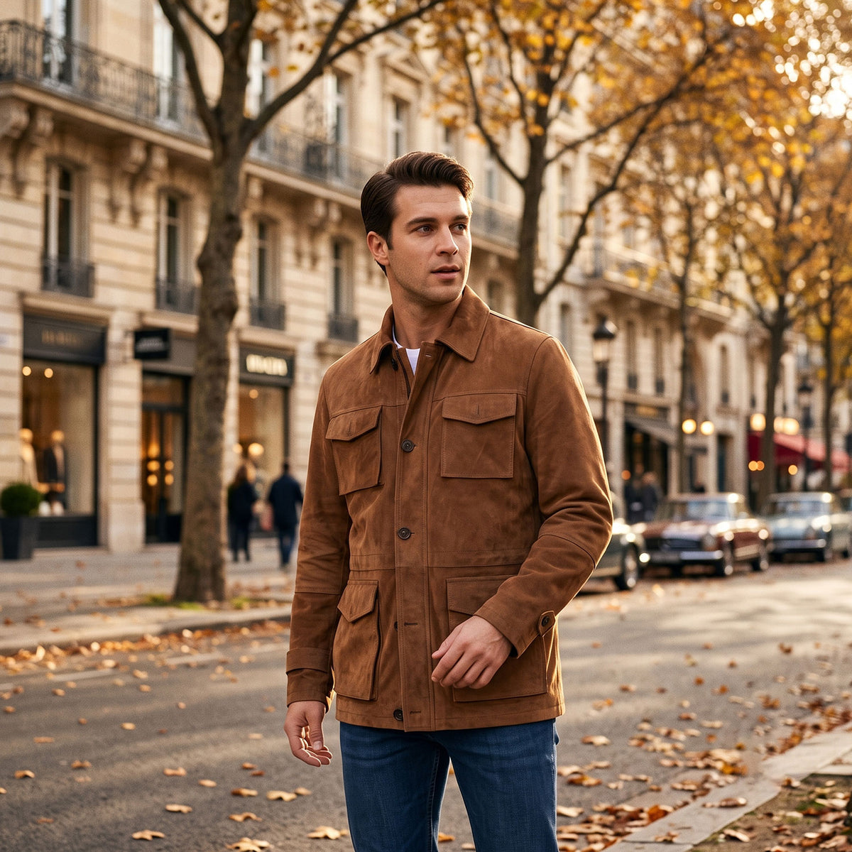 Safari Field Goat Suede Jacket-14