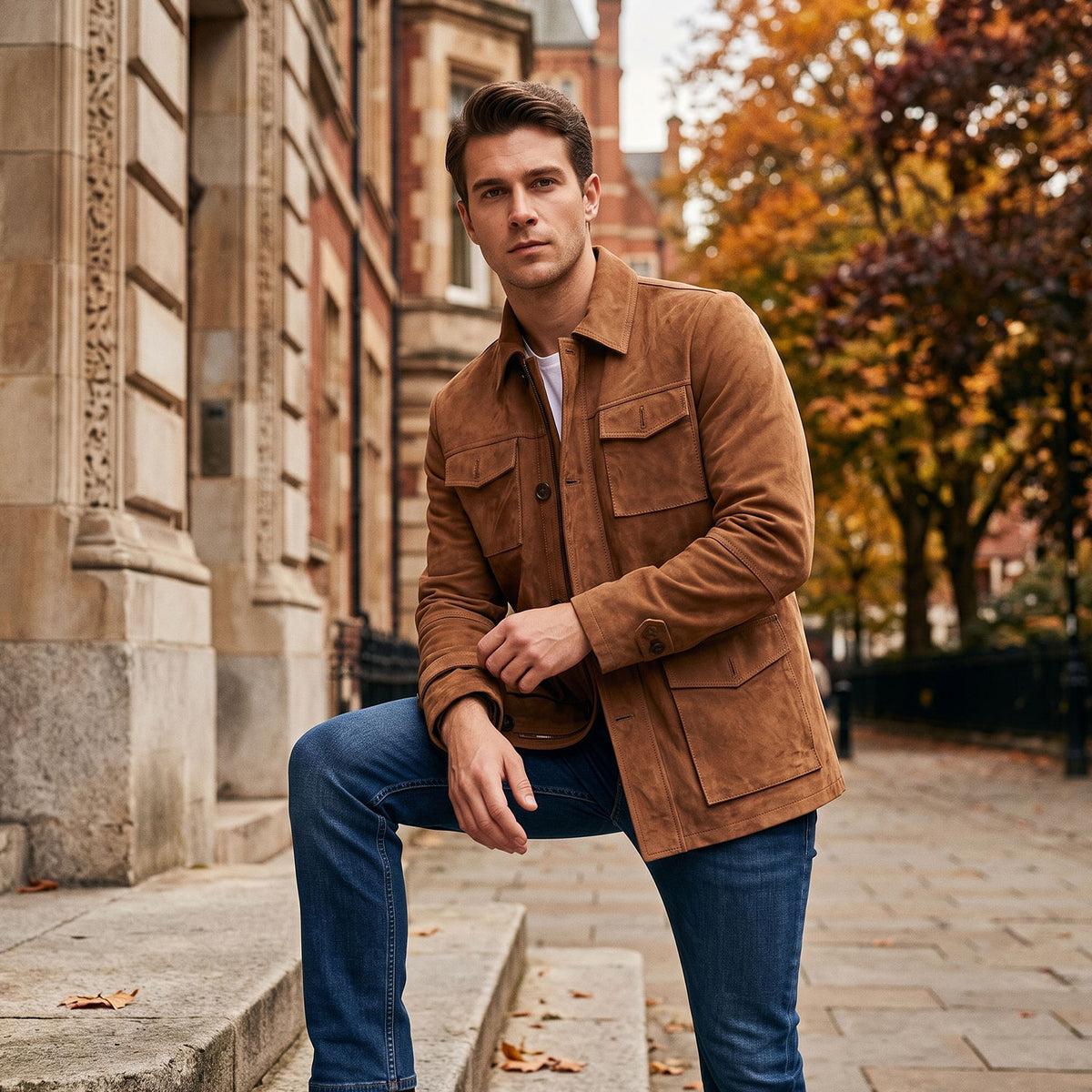 Safari Field Goat Suede Jacket-15