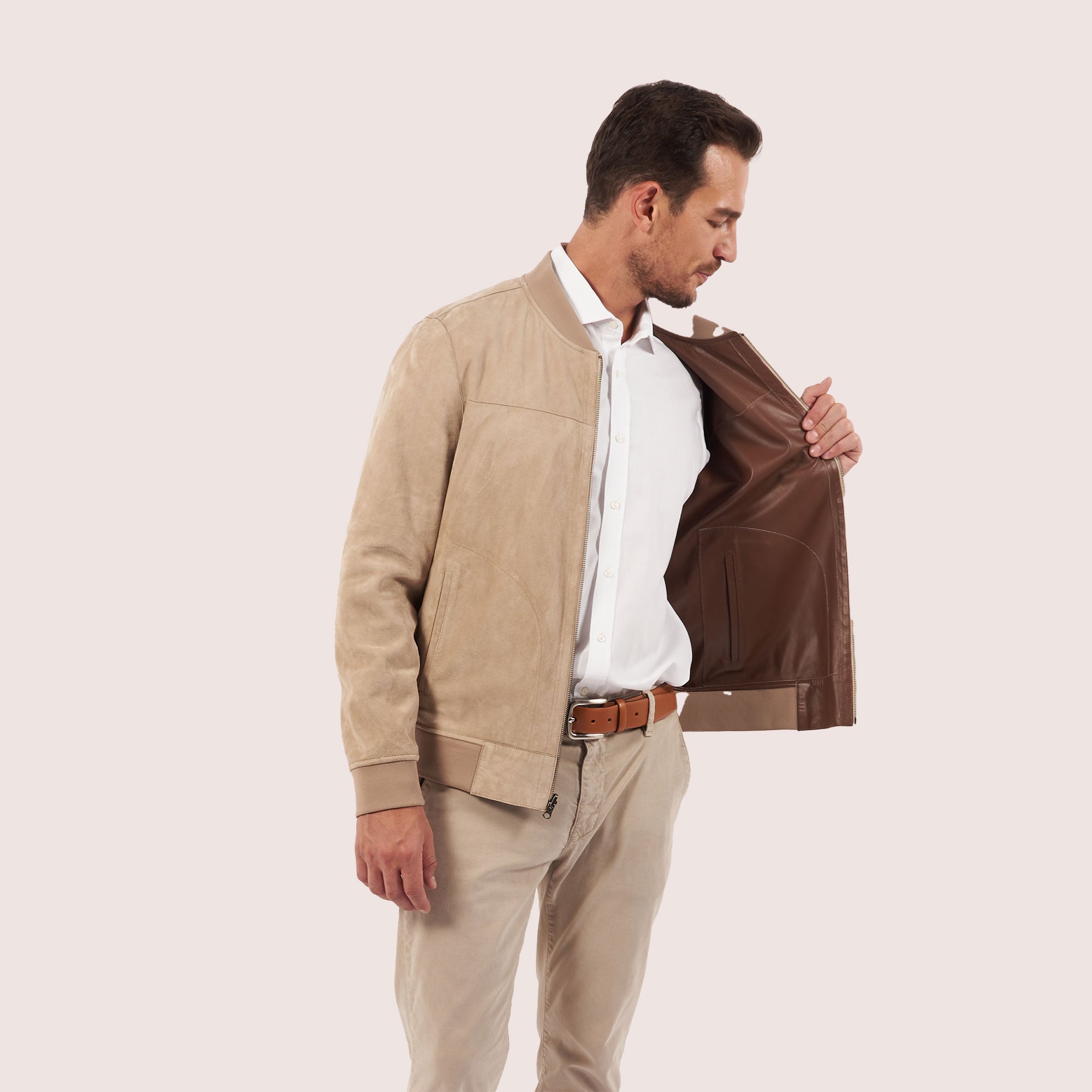 LIDNM Goat Suede Tailored Jacket lidnm goat suede jacket LIDNM