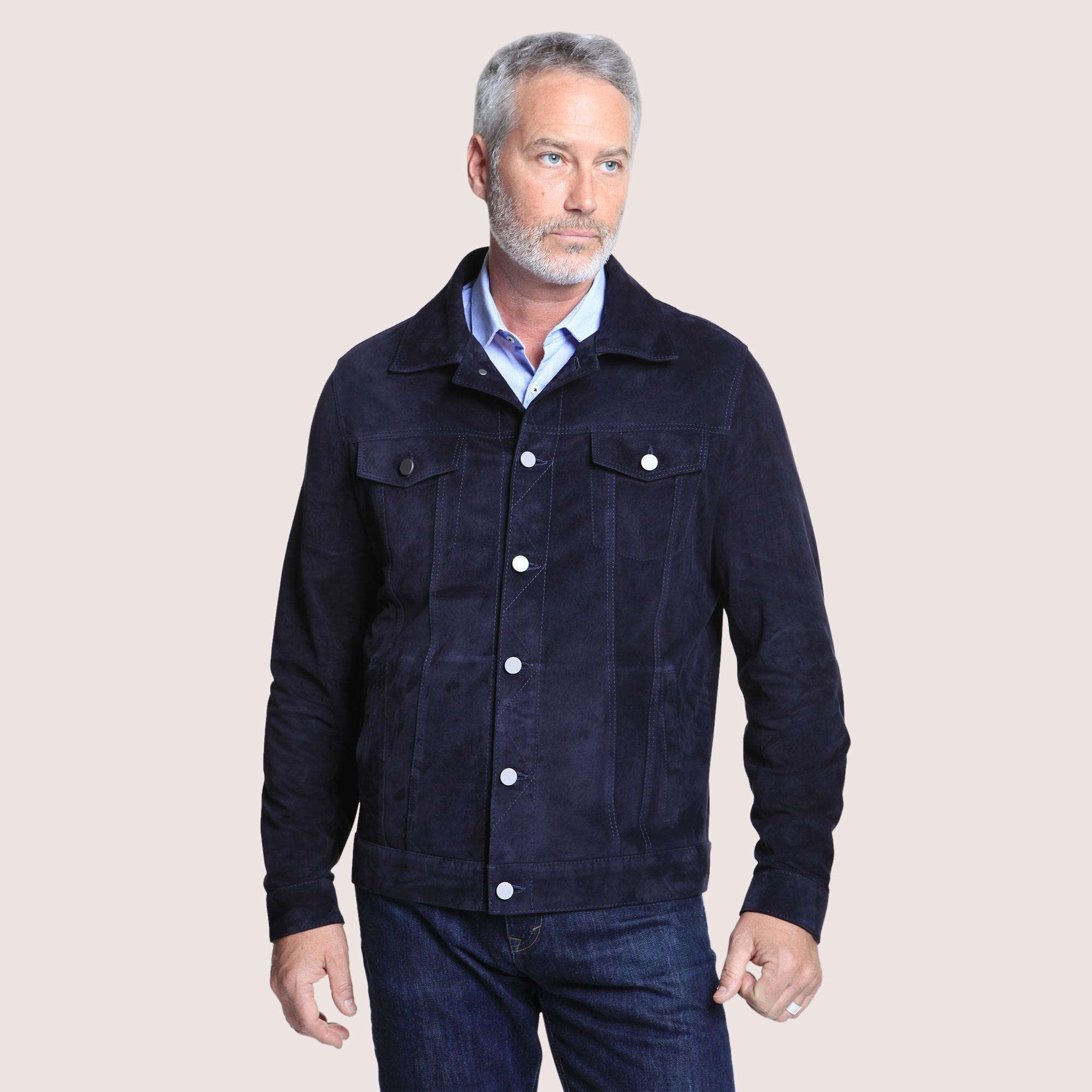 Dupont Goat Suede Trucker Jacket