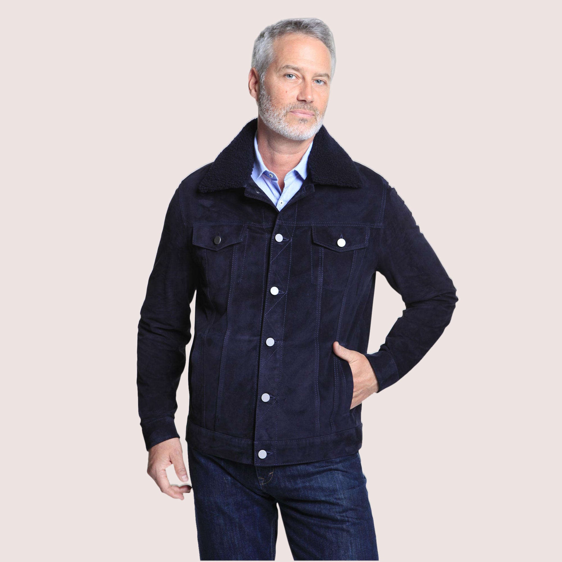 Dupont Goat Suede Trucker Jacket