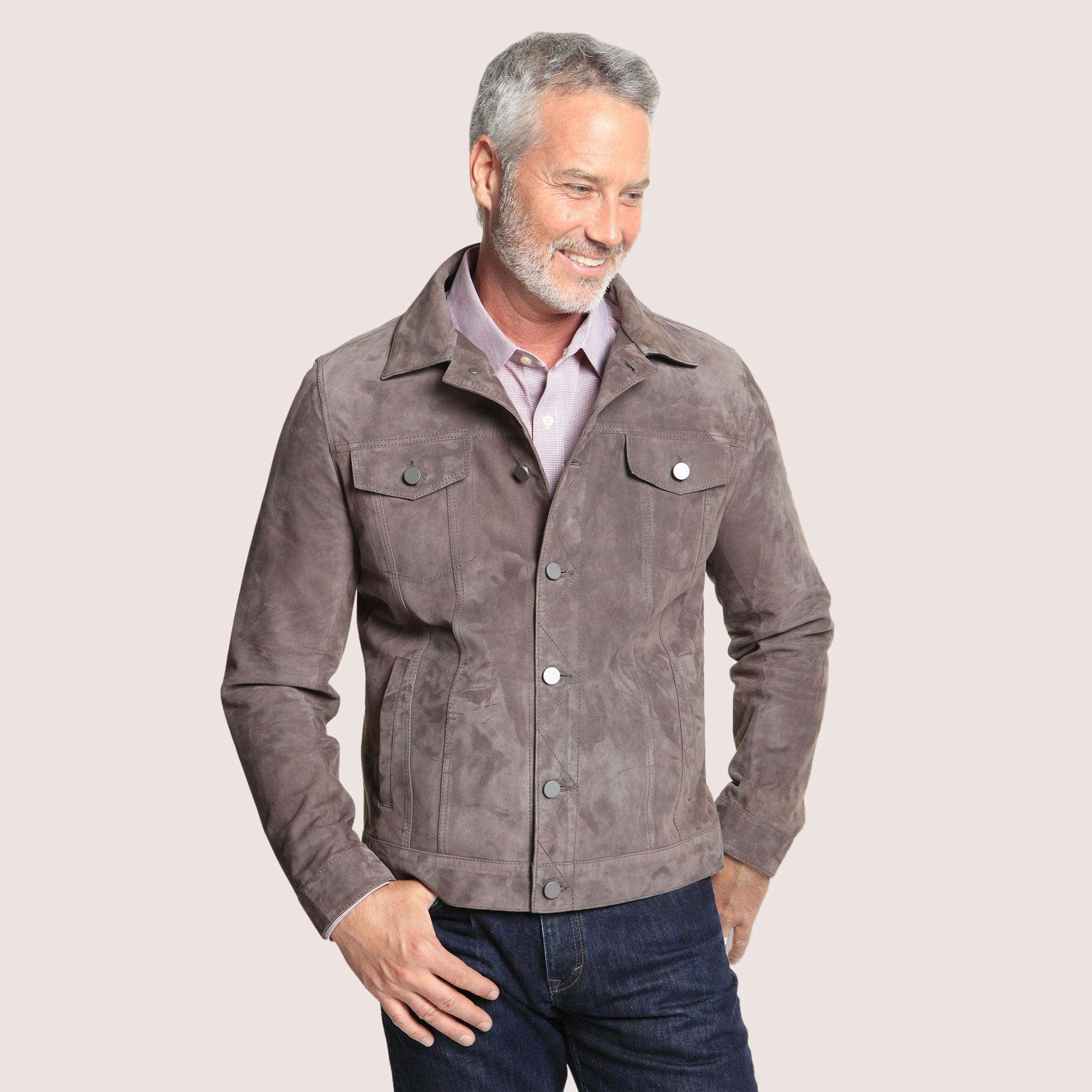 Dupont Goat Suede Trucker Jacket