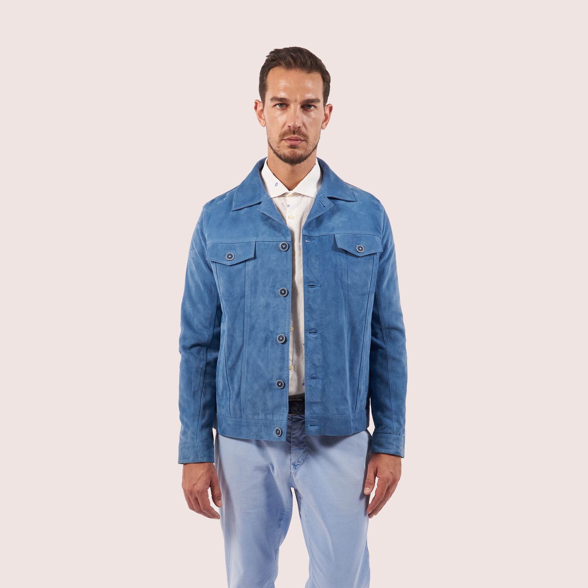 Dupont Goat Suede Trucker Jacket