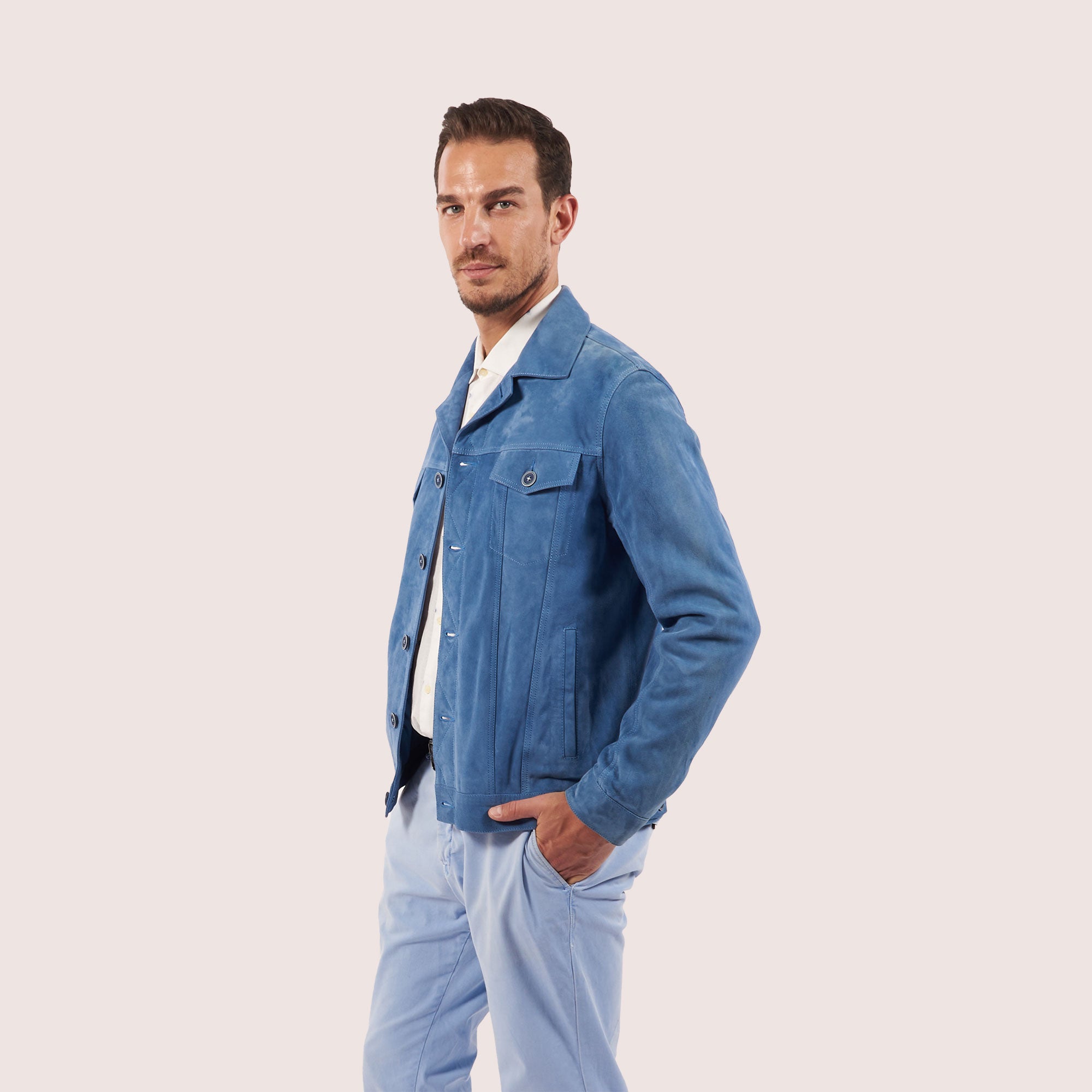 Dupont Goat Suede Trucker Jacket