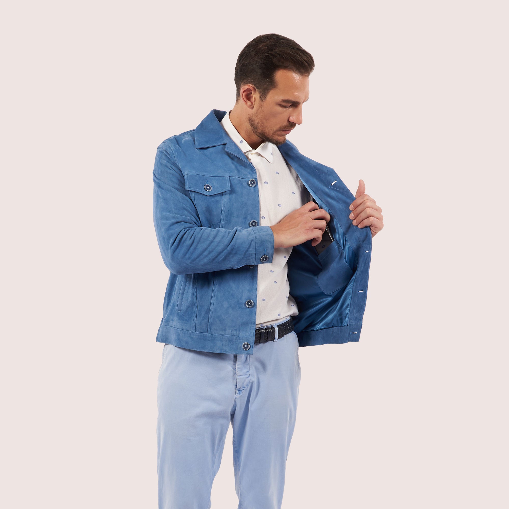 Dupont Goat Suede Trucker Jacket