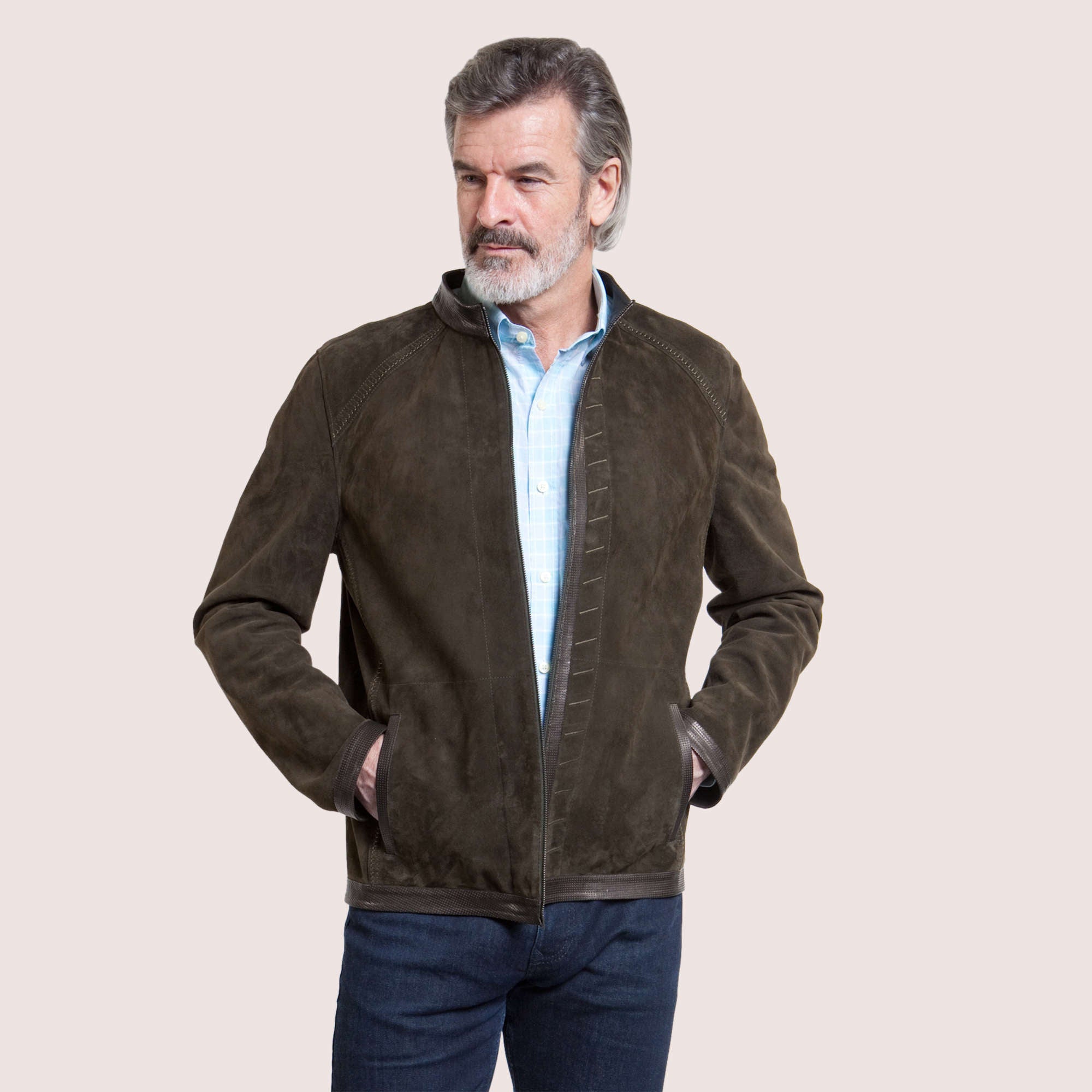 Memphis Reversible Goat Suede Jacket-5
