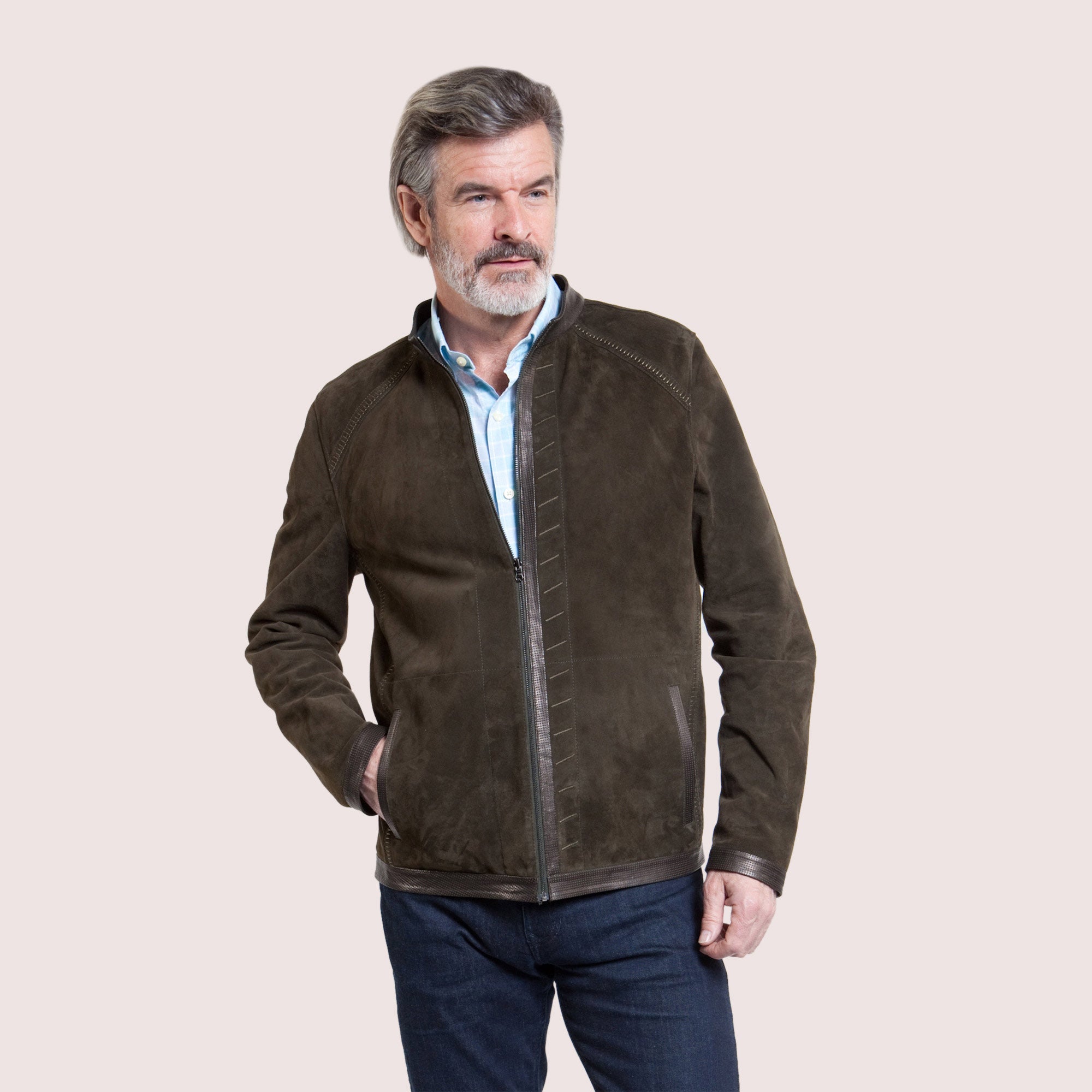 Memphis Reversible Goat Suede Jacket-6