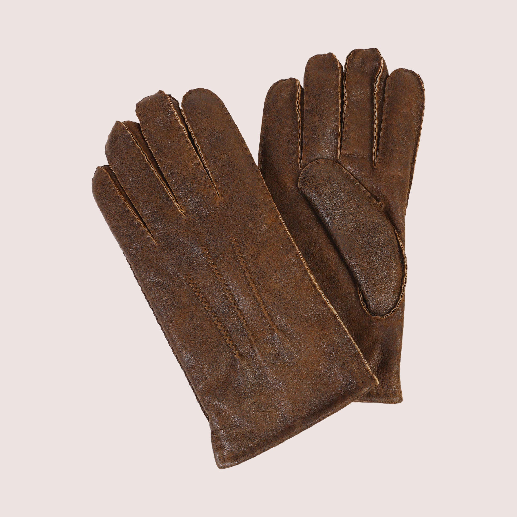 Men's Sheepskin Top-Stitched Gloves-2
