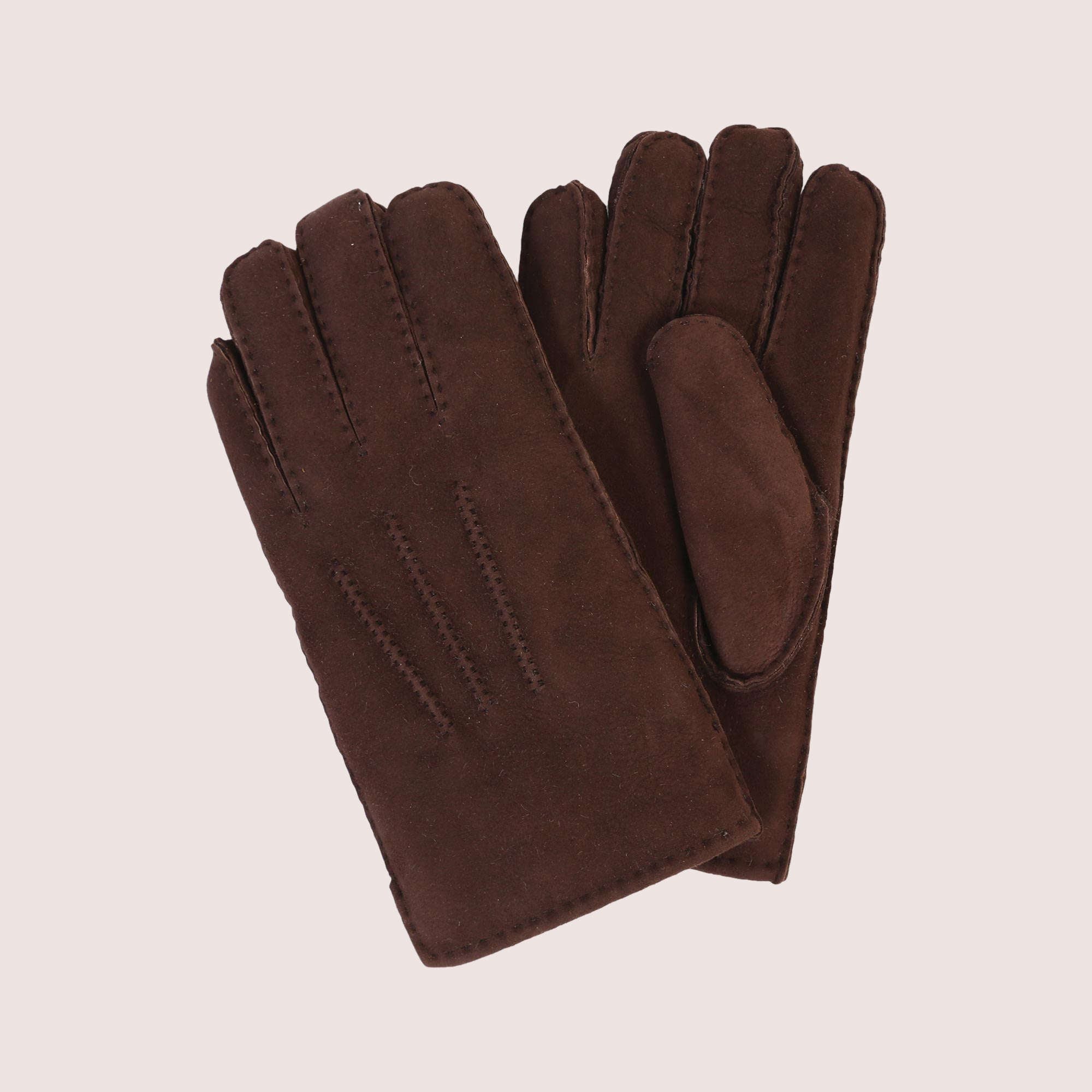 Men's Sheepskin Top-Stitched Gloves-4