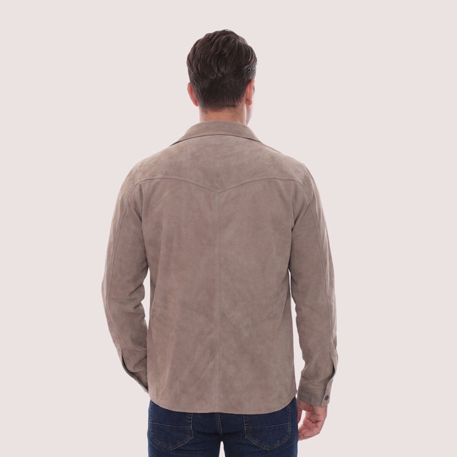 Carmel Goat Suede Shirt-7