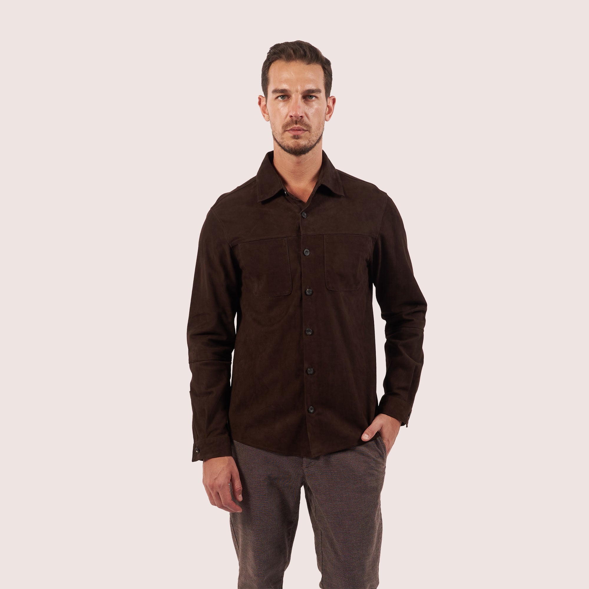 Hartford Goat Suede Shirt-6