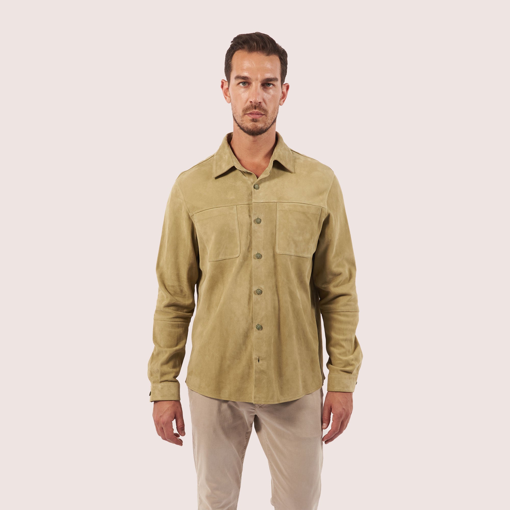 Hartford Goat Suede Shirt-11