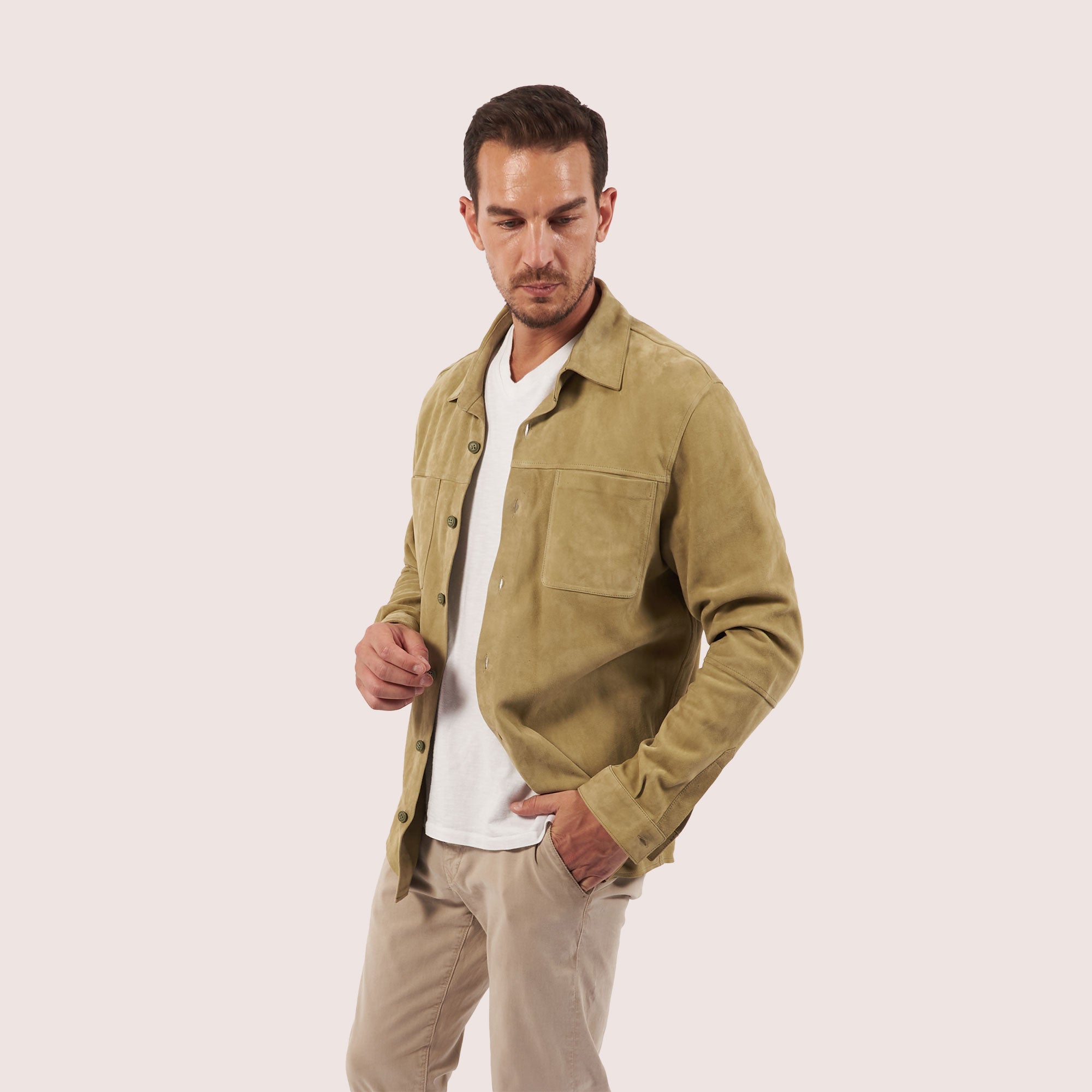 Hartford Goat Suede Shirt-12