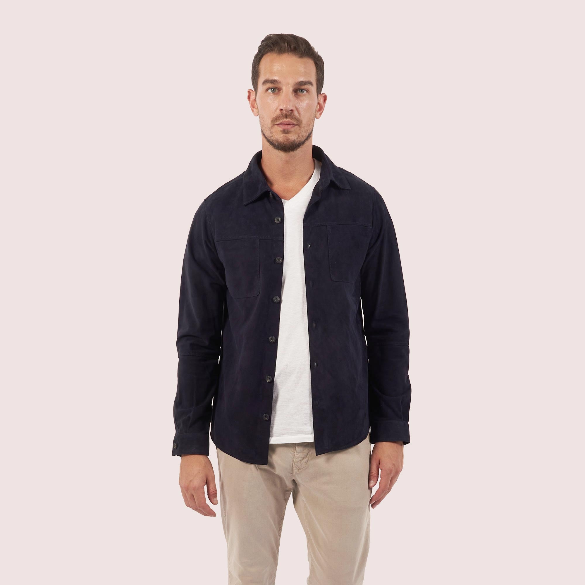 Hartford Goat Suede Shirt-15