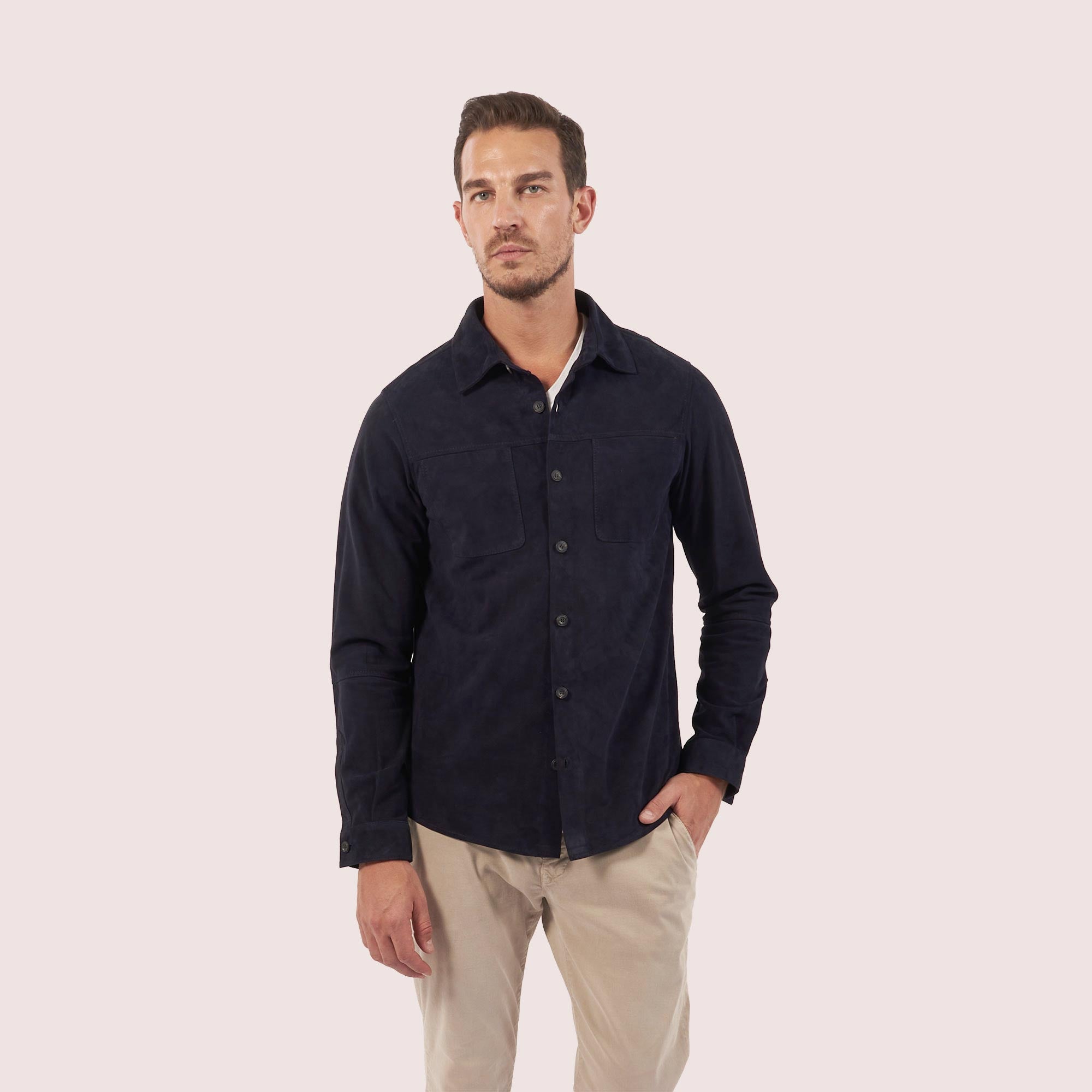 Hartford Goat Suede Shirt-16