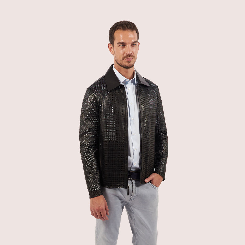 Mercer Perforated Lambskin Jacket
