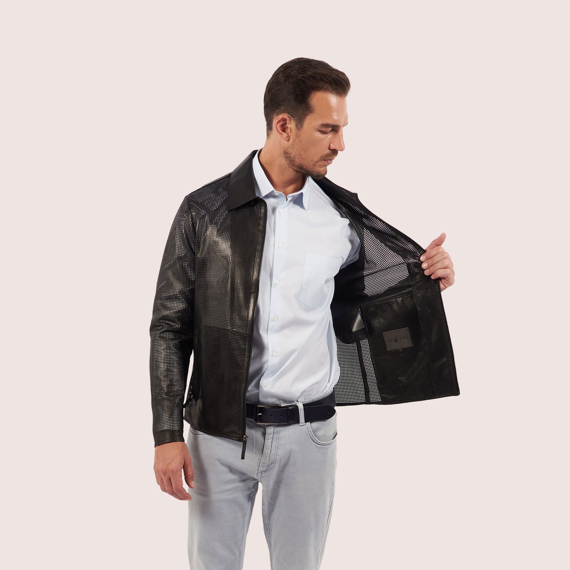 Mercer Perforated Lambskin Jacket