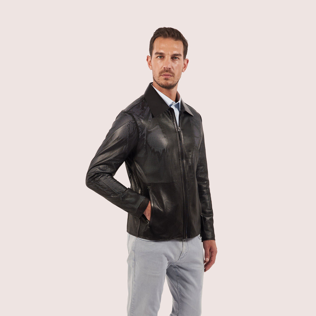 Mercer Perforated Lambskin Jacket