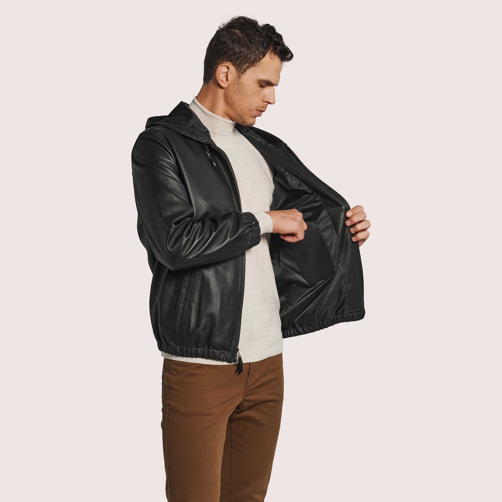 Gaspar Lambskin Hoodie-4